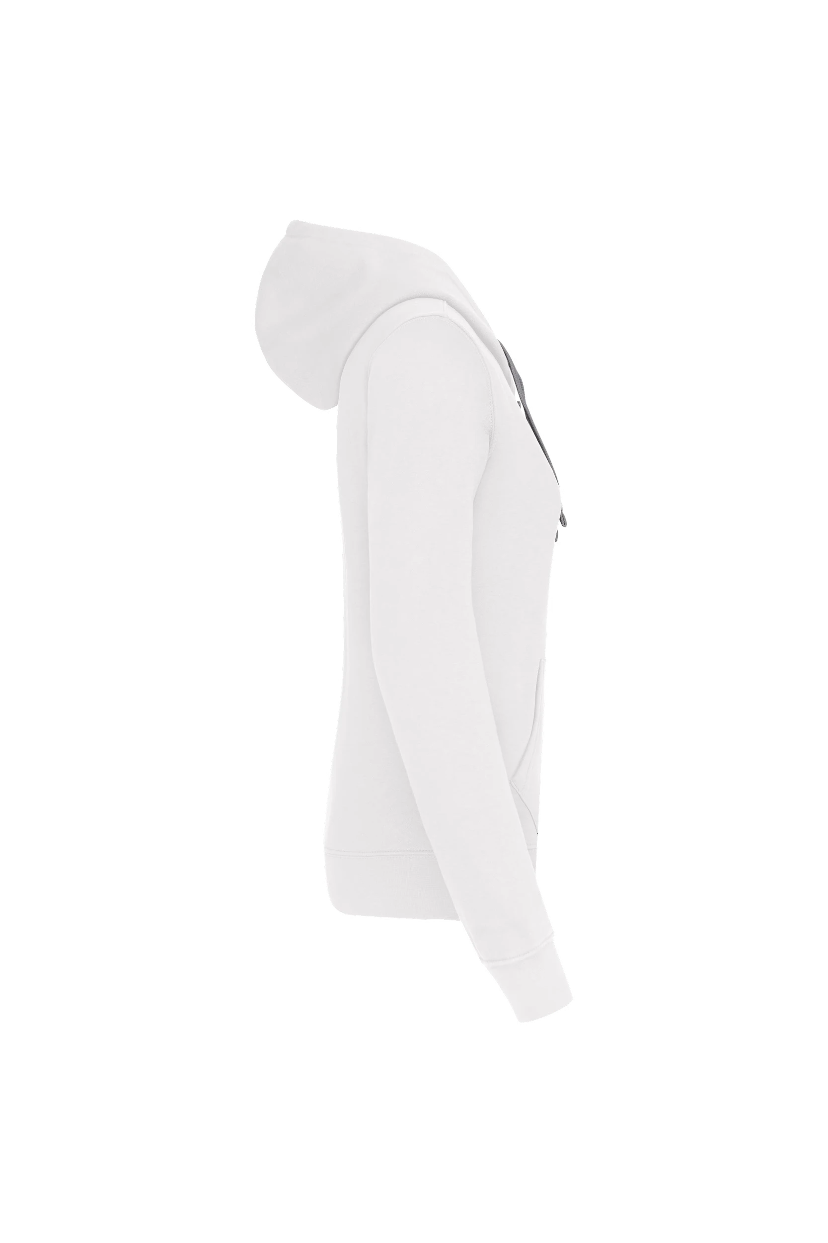 Sweat-shirt capuche contrastée blanc