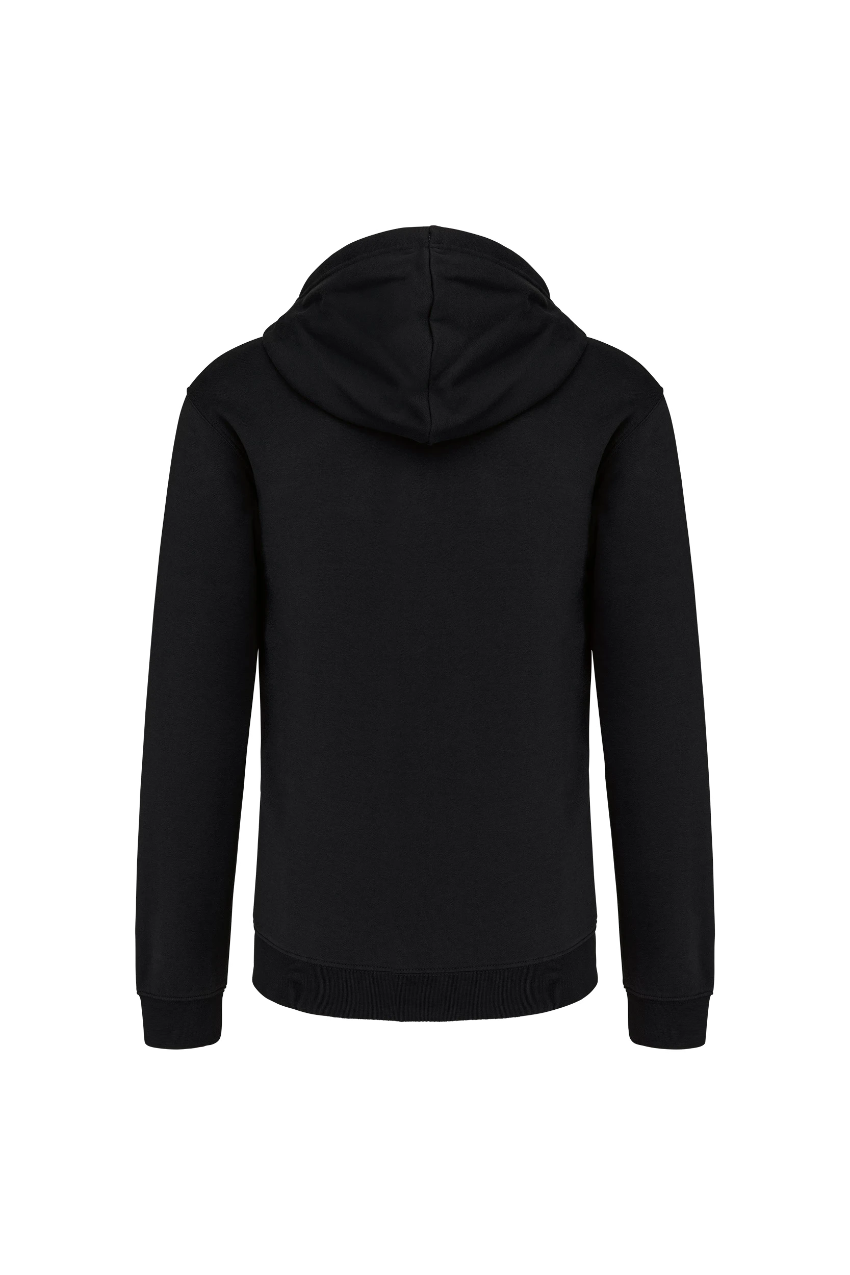 Sweat-shirt zippé capuche contrastée noir
