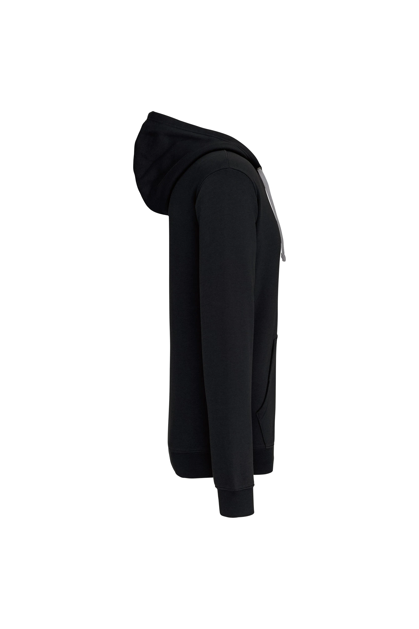 Sweat-shirt zippé capuche contrastée noir
