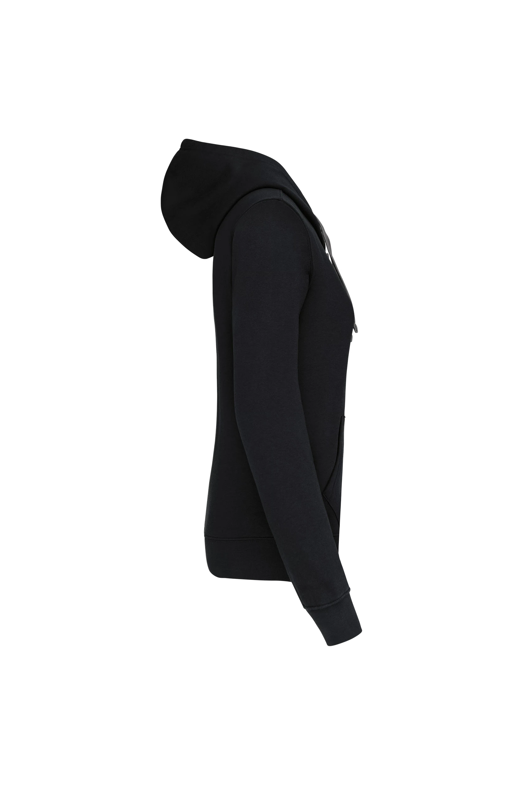 Sweat-shirt zippé capuche contrastée noir