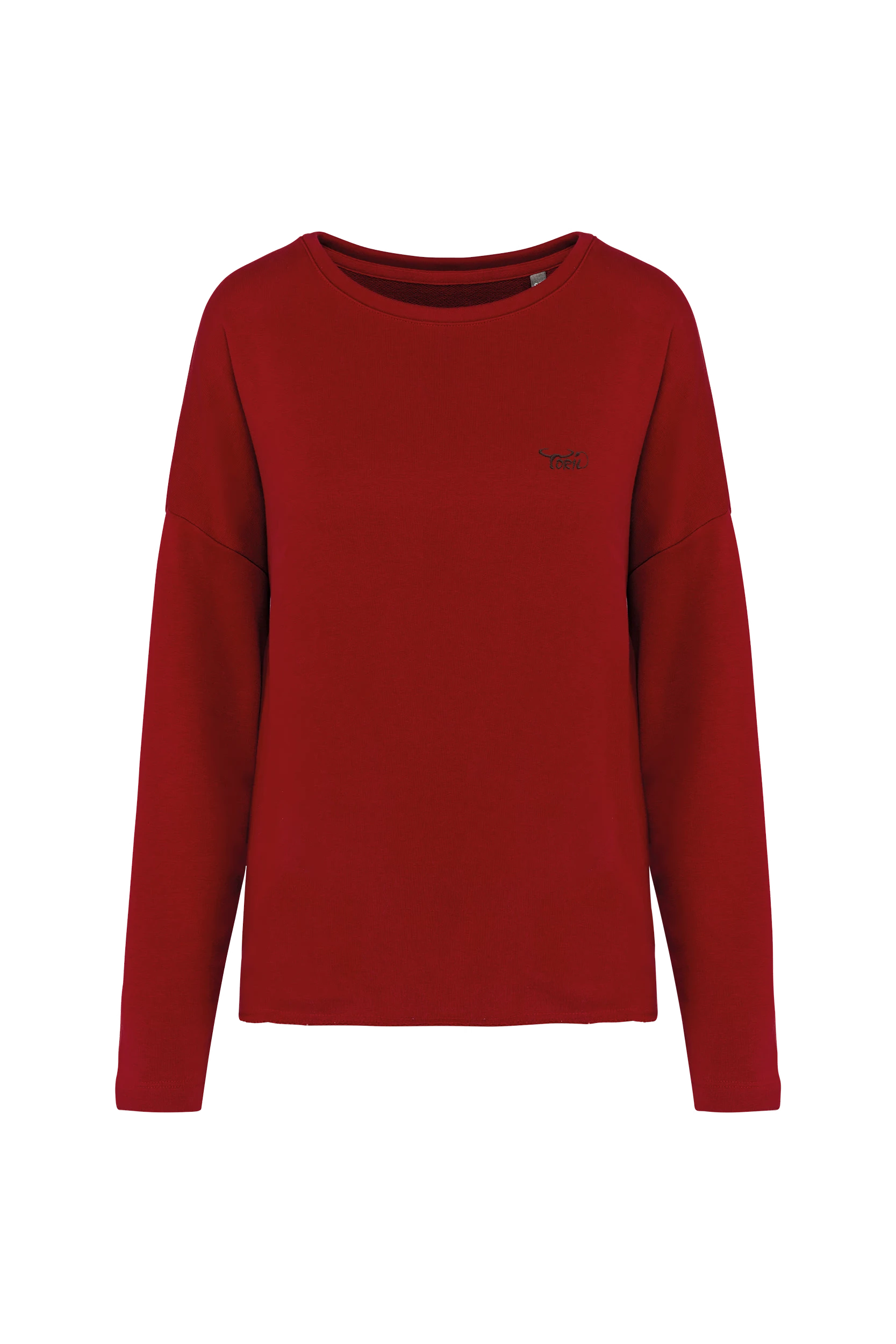 Sweat-shirt "Loose" rouge hibiscus