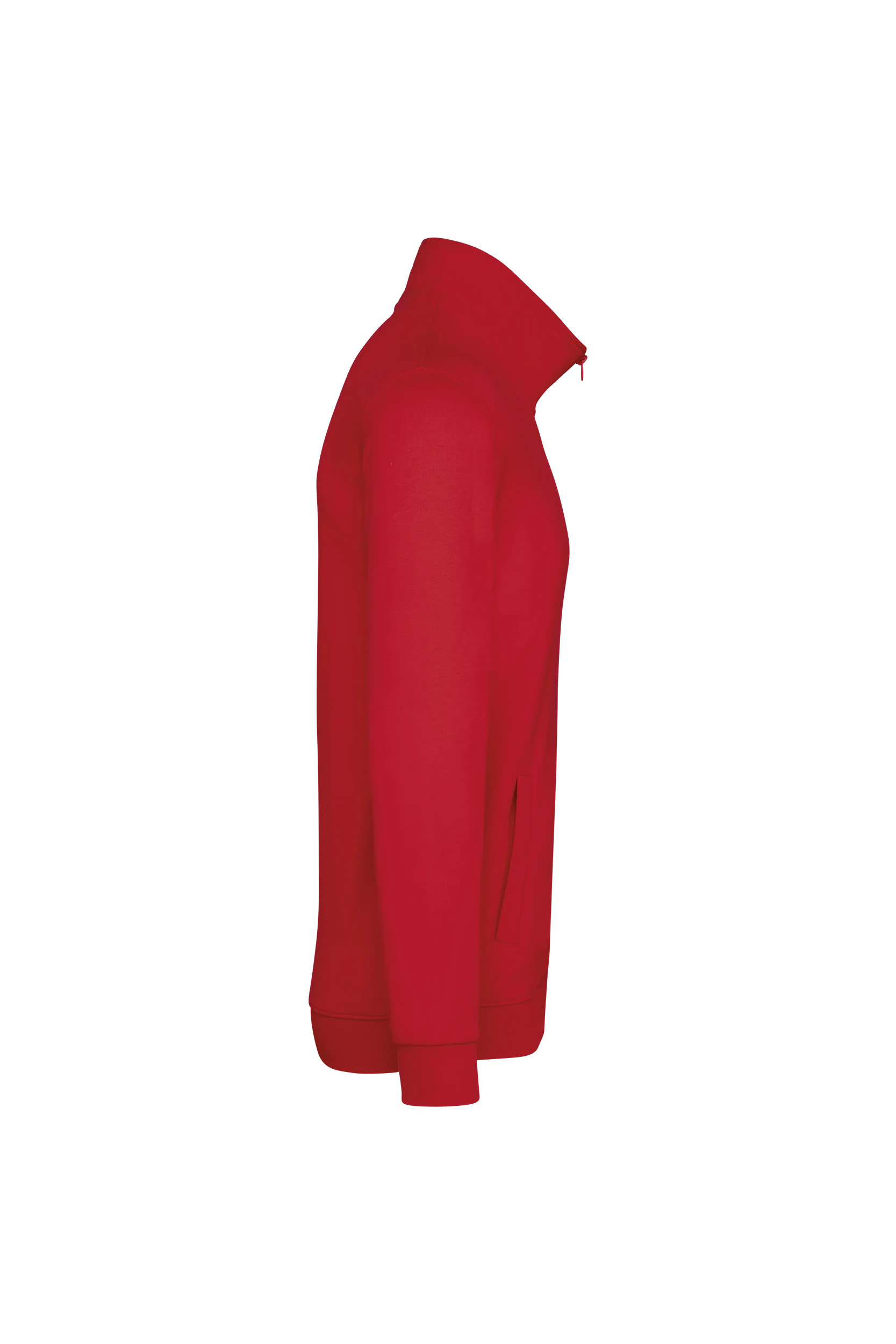 Veste molleton zippée rouge