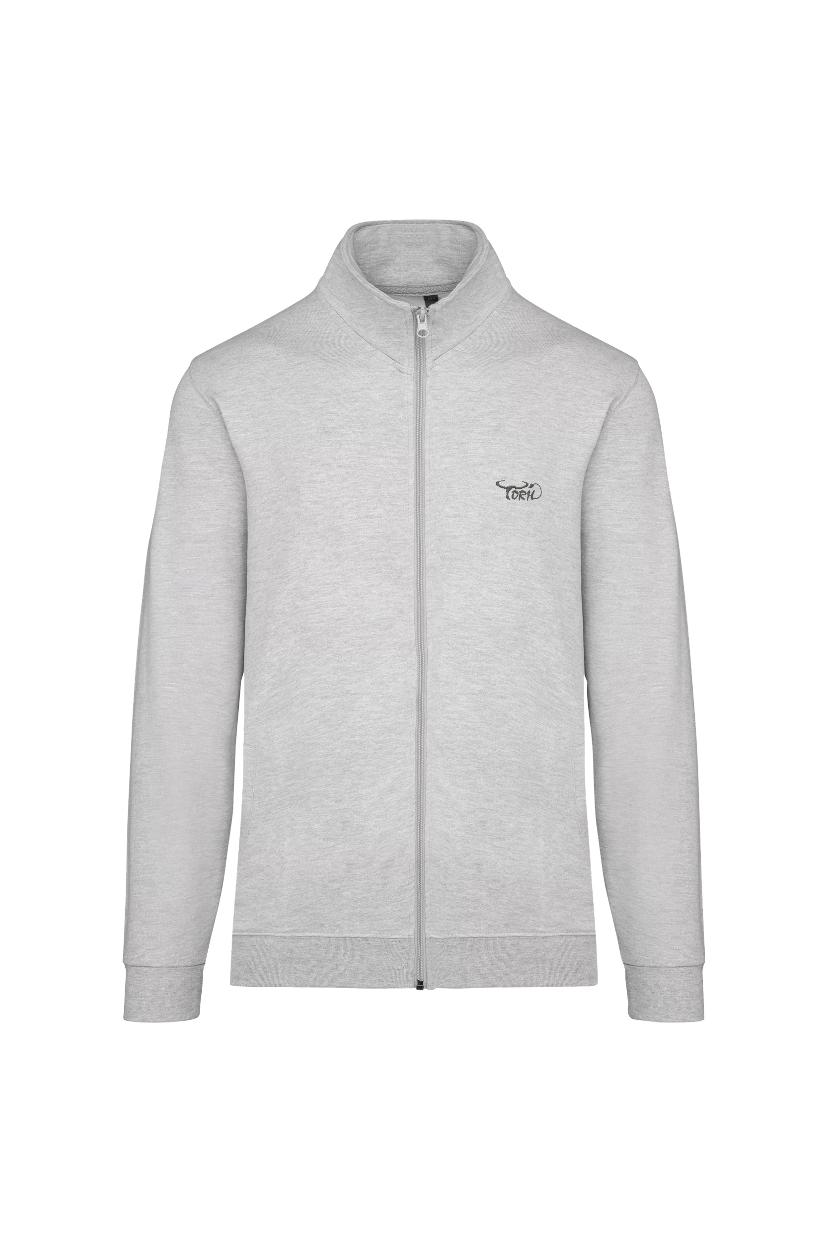 Veste molleton zippée gris