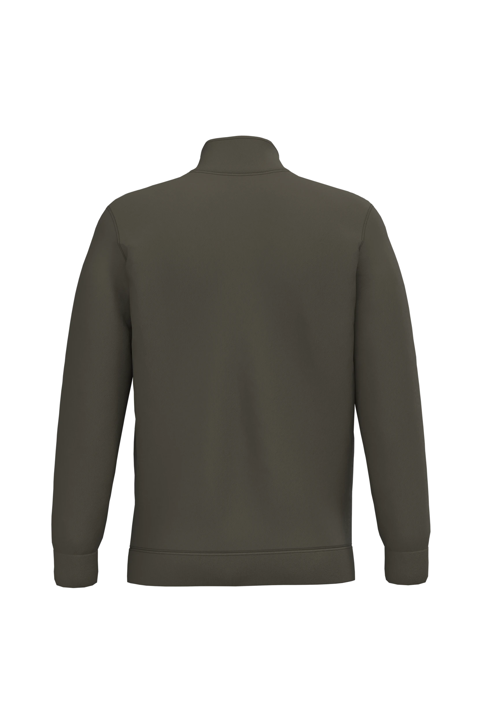Sweat-shirt col zippé kaki