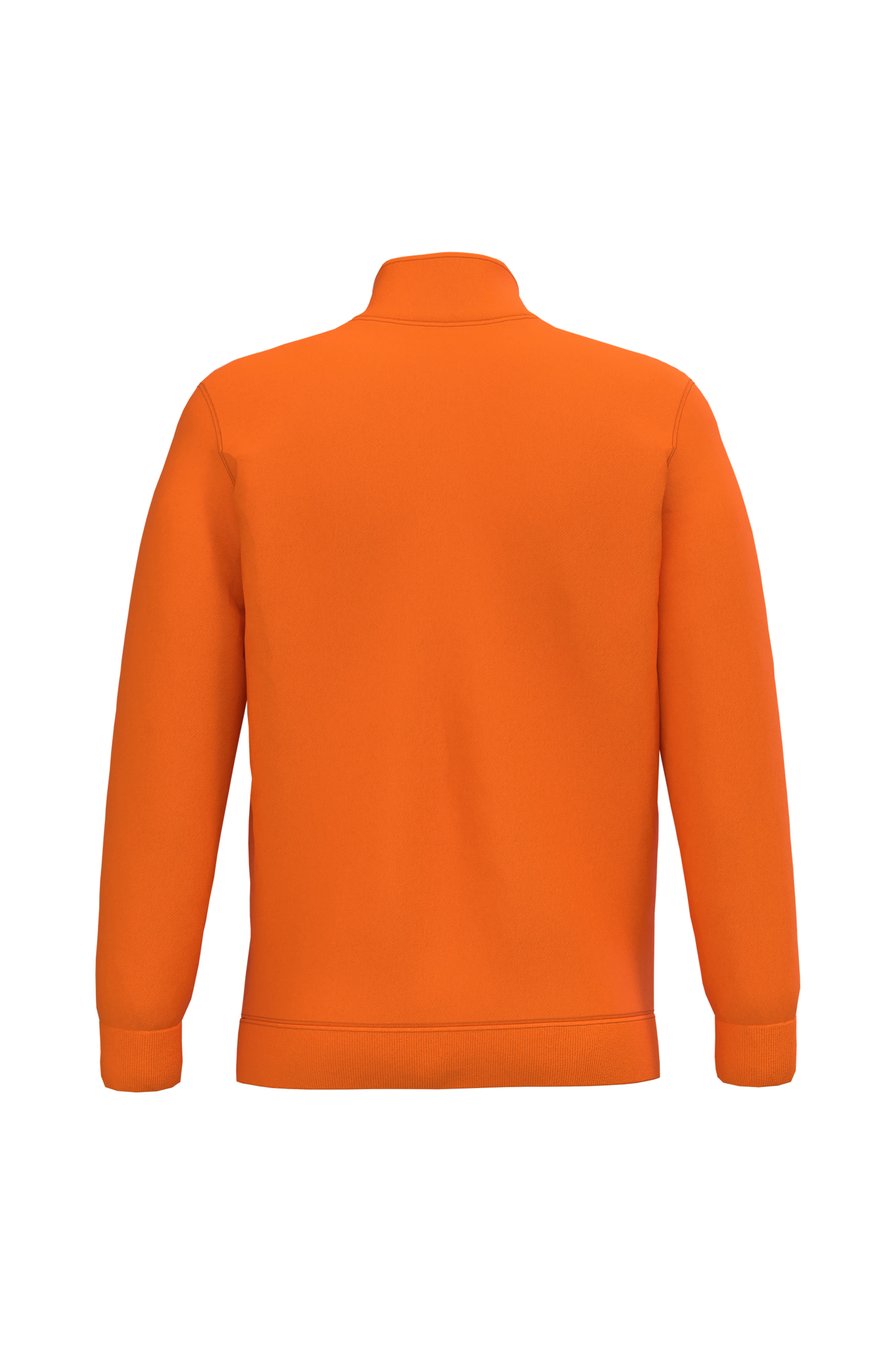 Sweat-shirt col zippé orange