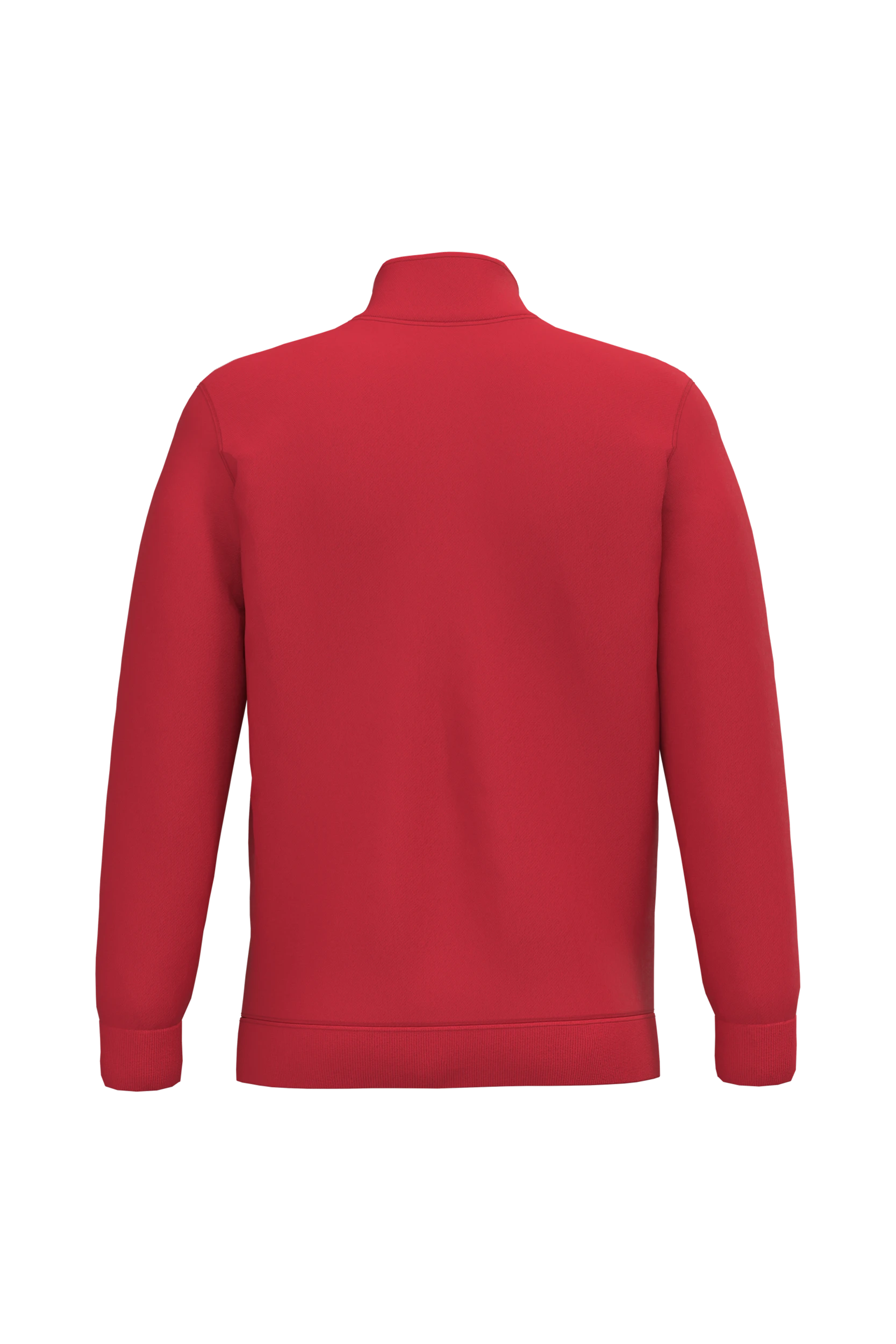 Sweat-shirt col zippé rouge