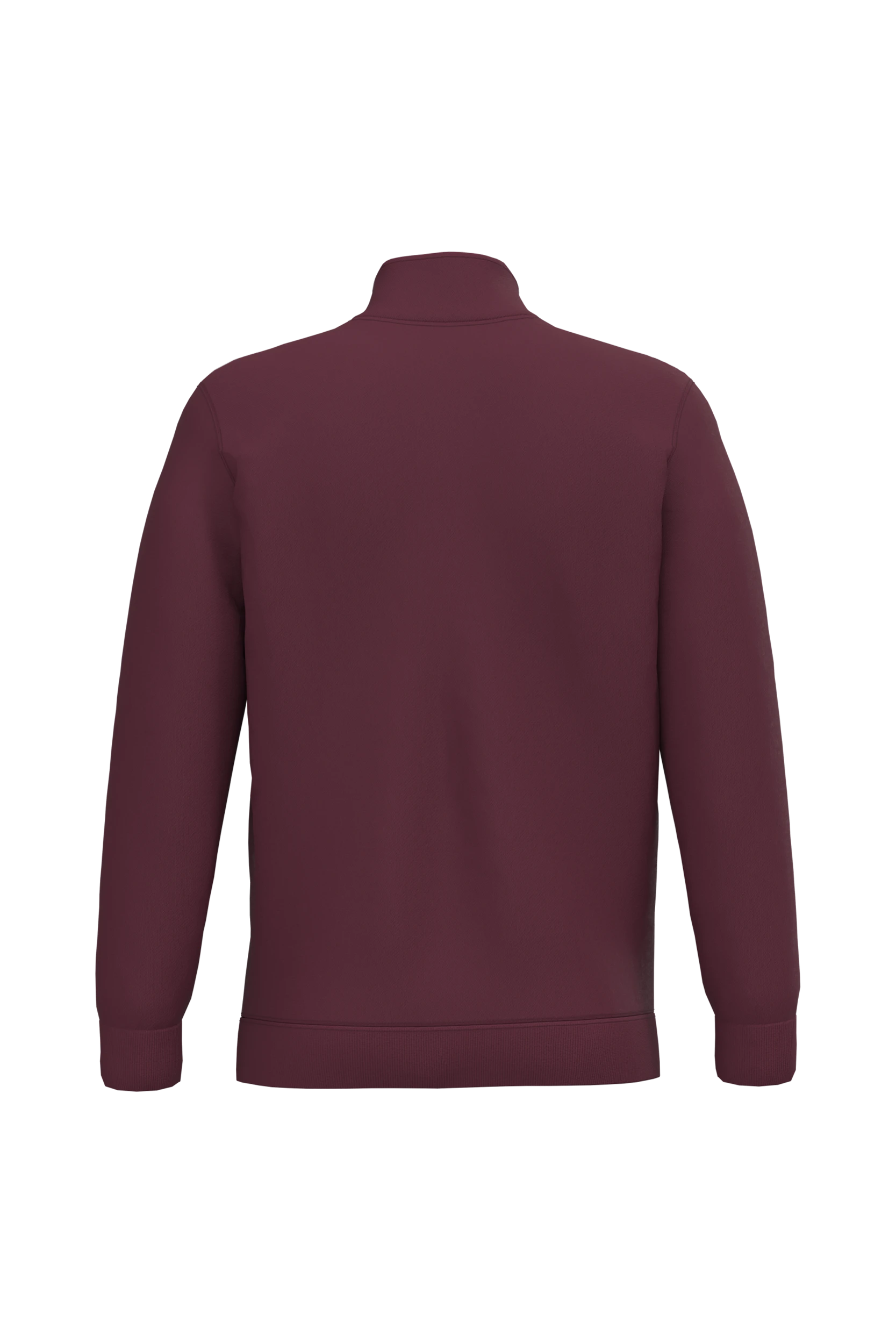 Sweat-shirt col zippé bordeaux