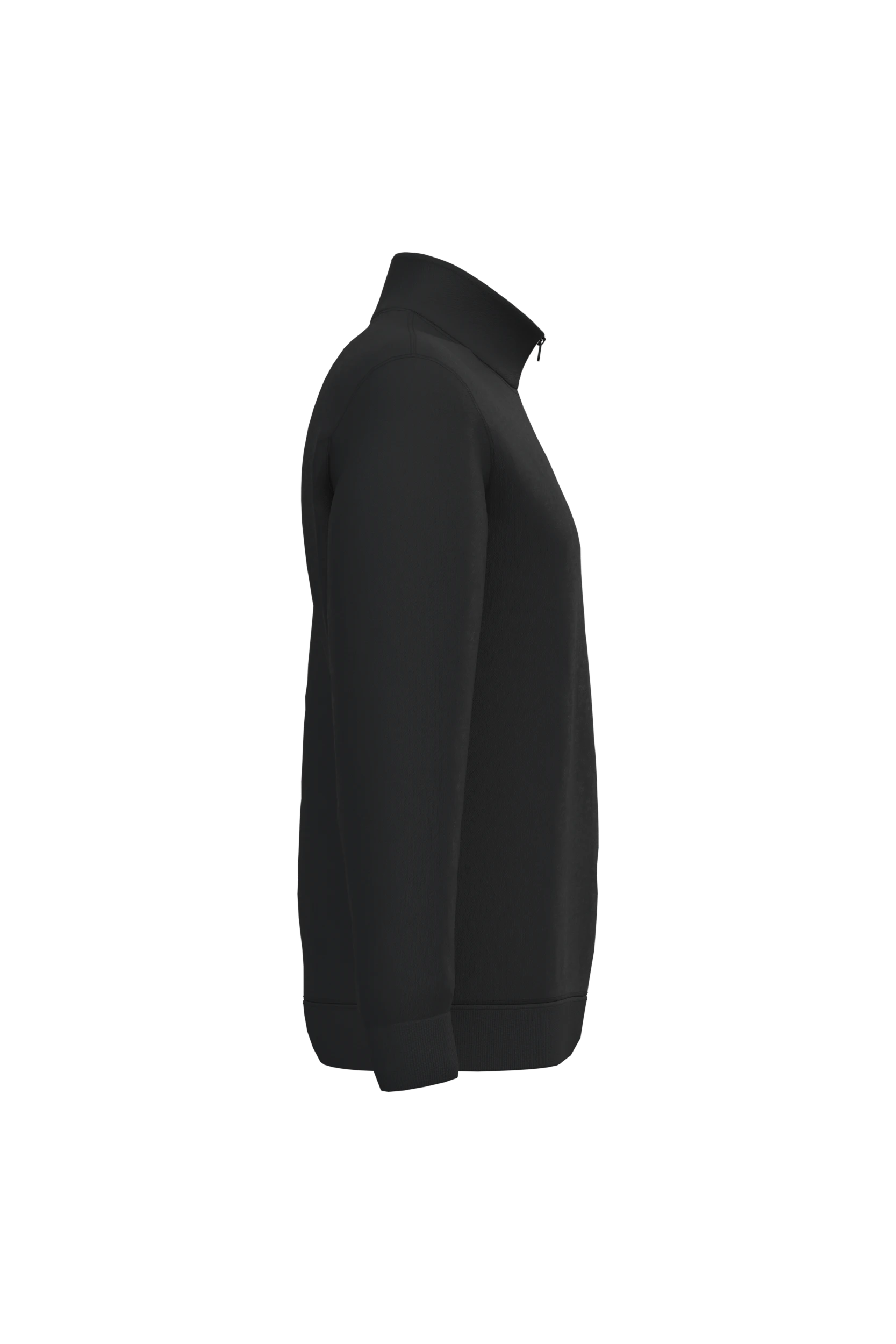Sweat-shirt col zippé noir