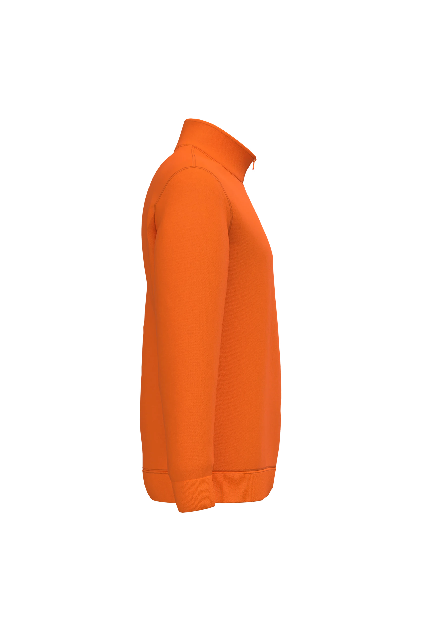 Sweat-shirt col zippé orange