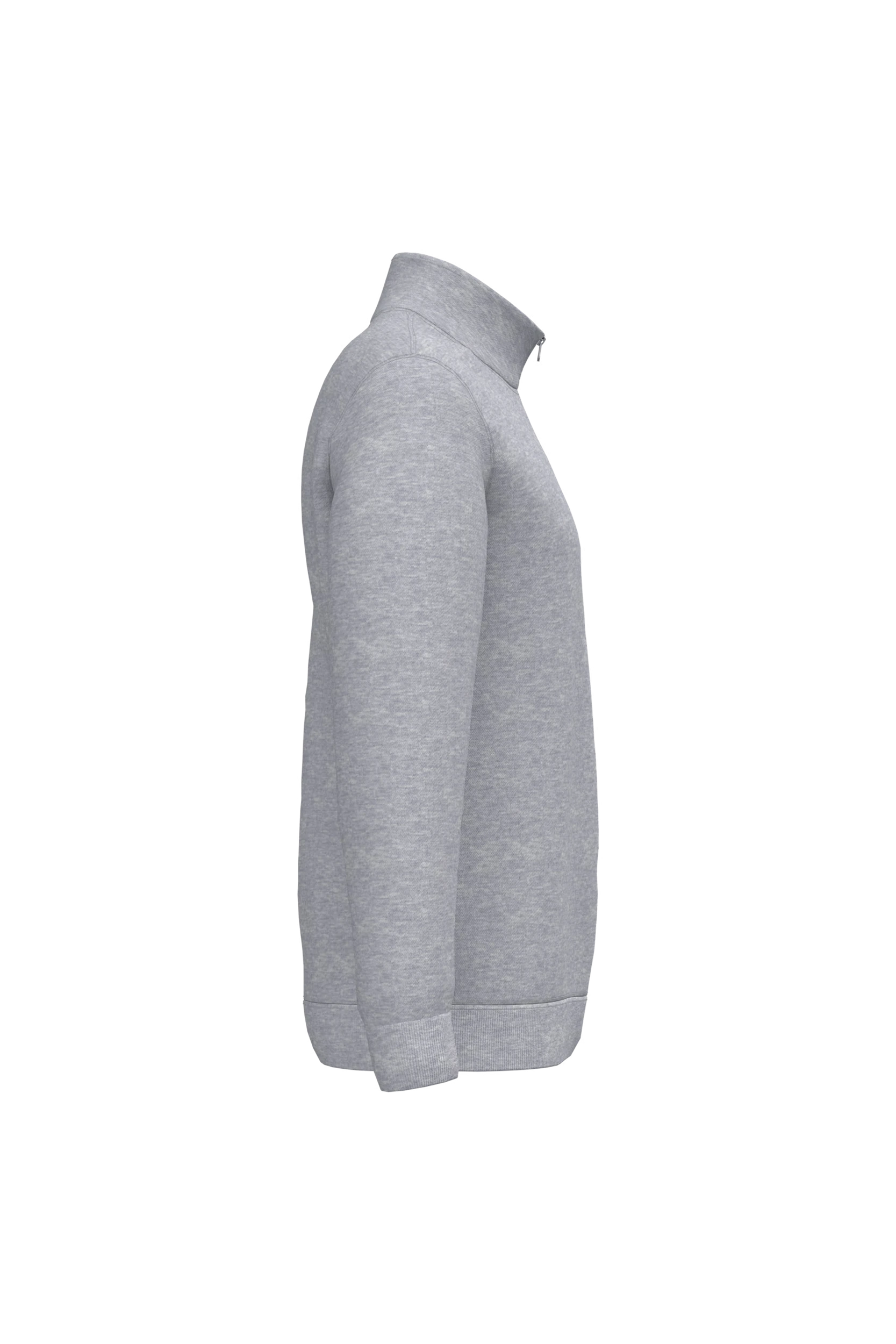 Sweat-shirt col zippé gris