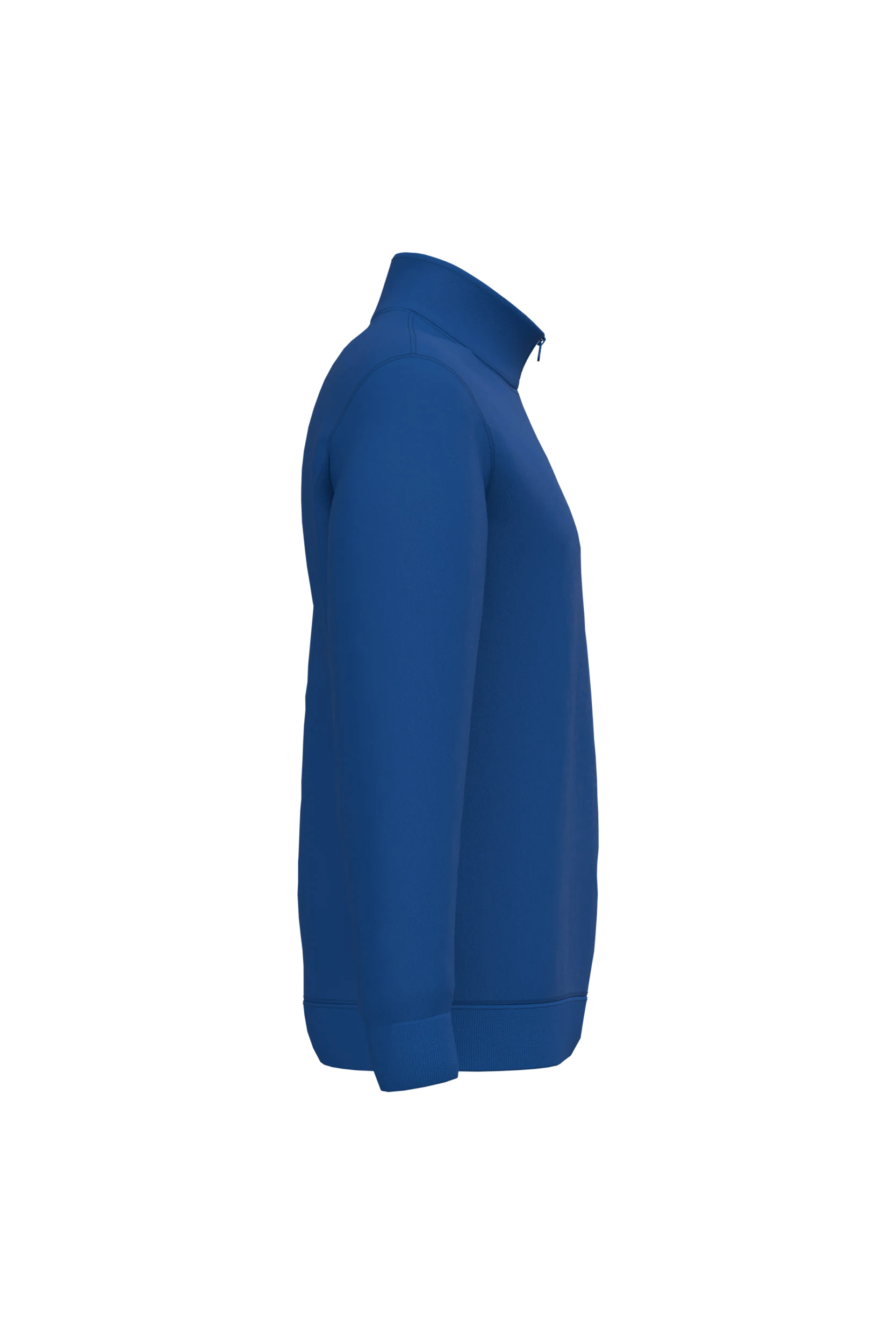 Sweat-shirt col zippé bleu