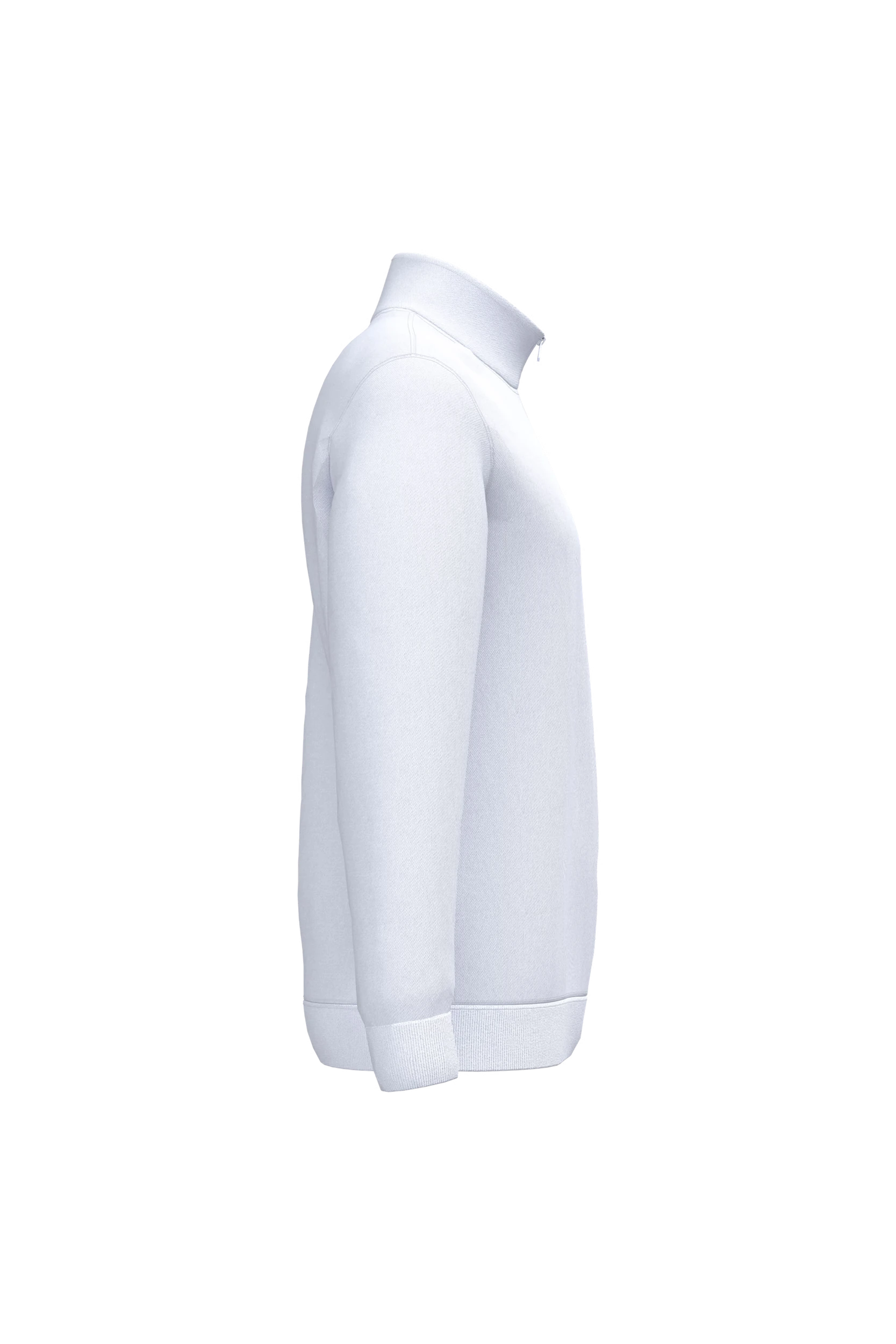 Sweat-shirt col zippé blanc
