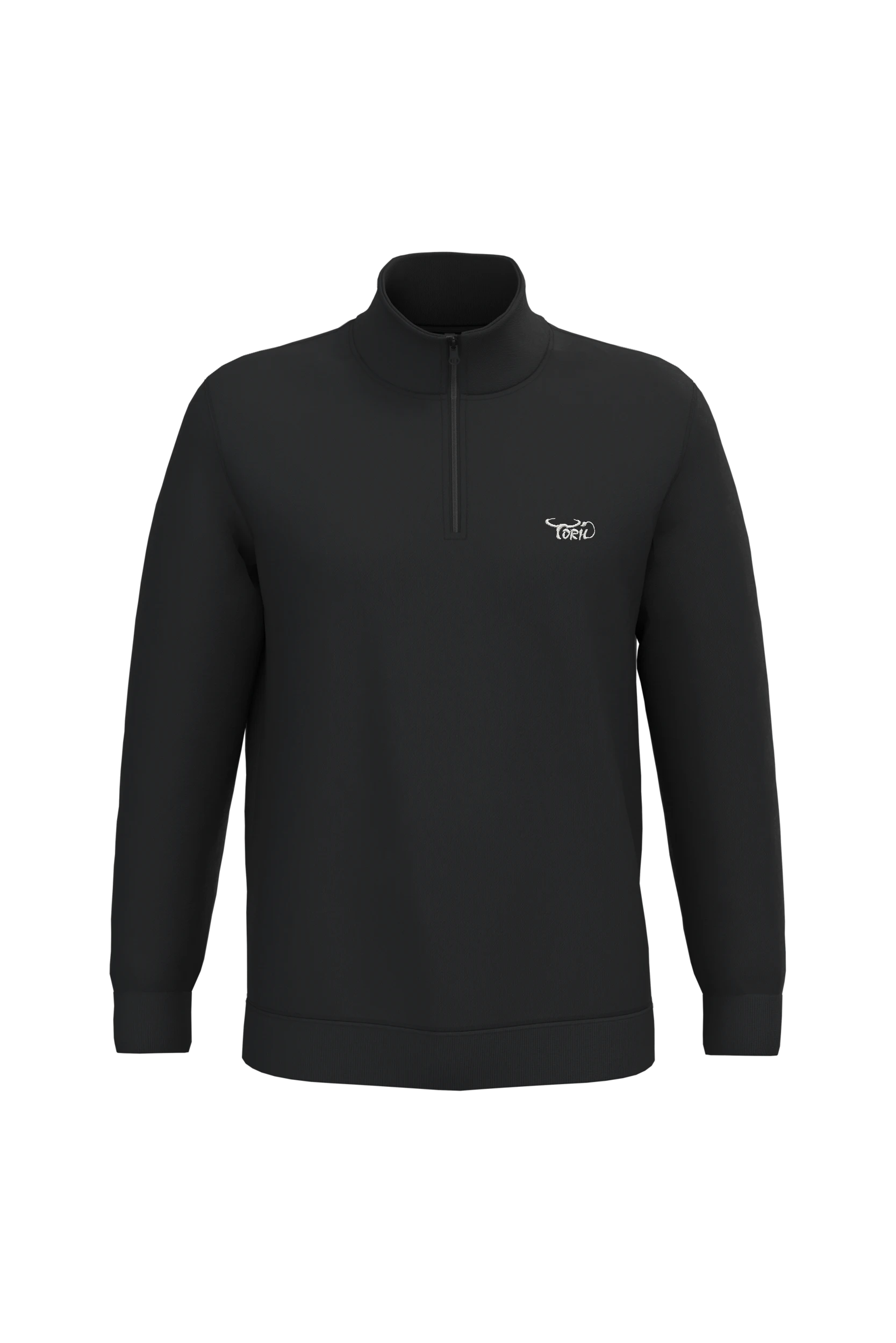 Sweat-shirt col zippé noir