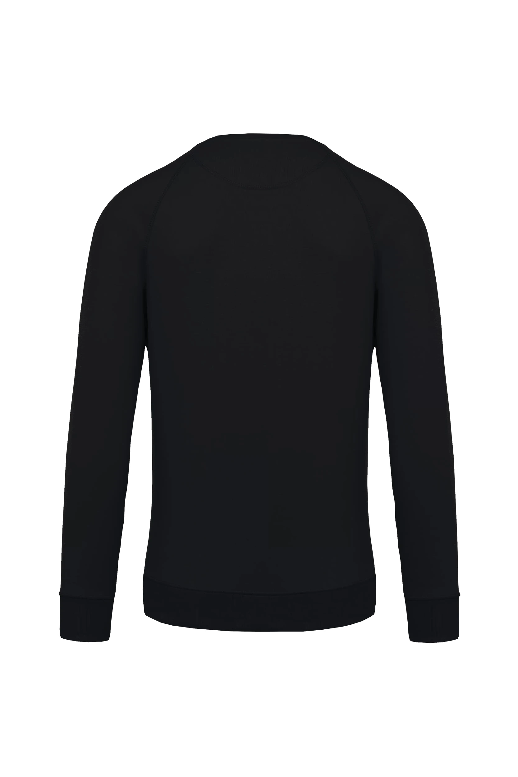 Sweat-shirt bio col rond manches raglan noir