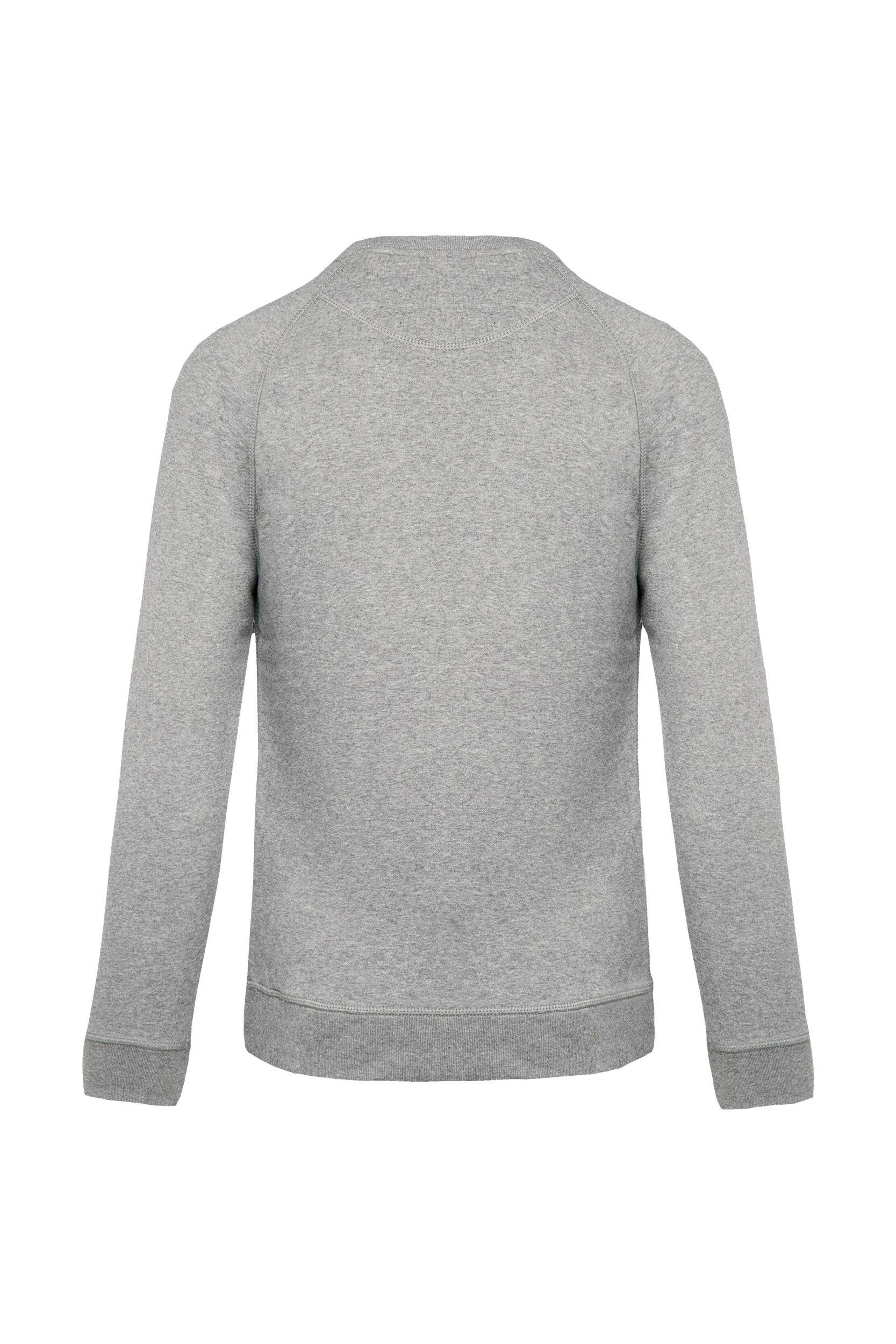 Sweat-shirt bio col rond manches raglan gris