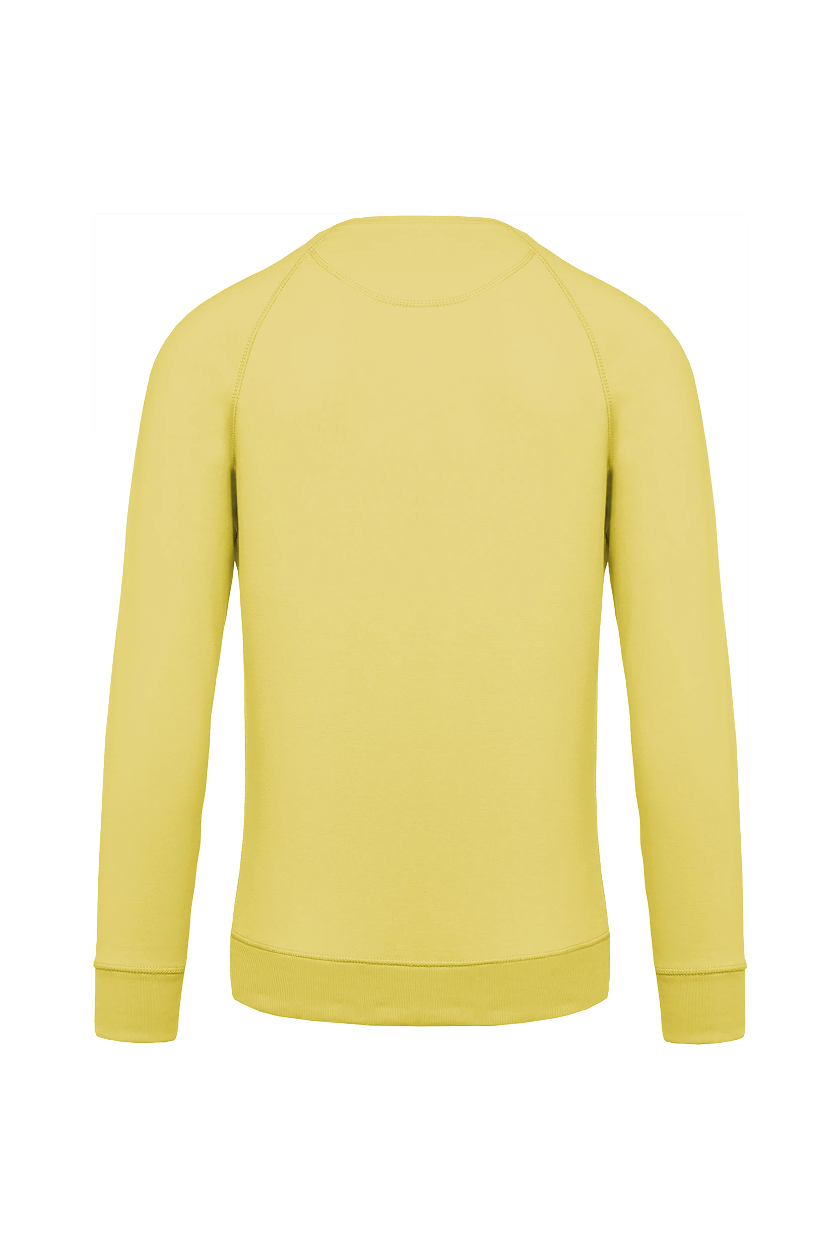 Sweat-shirt bio col rond manches raglan jaune citron