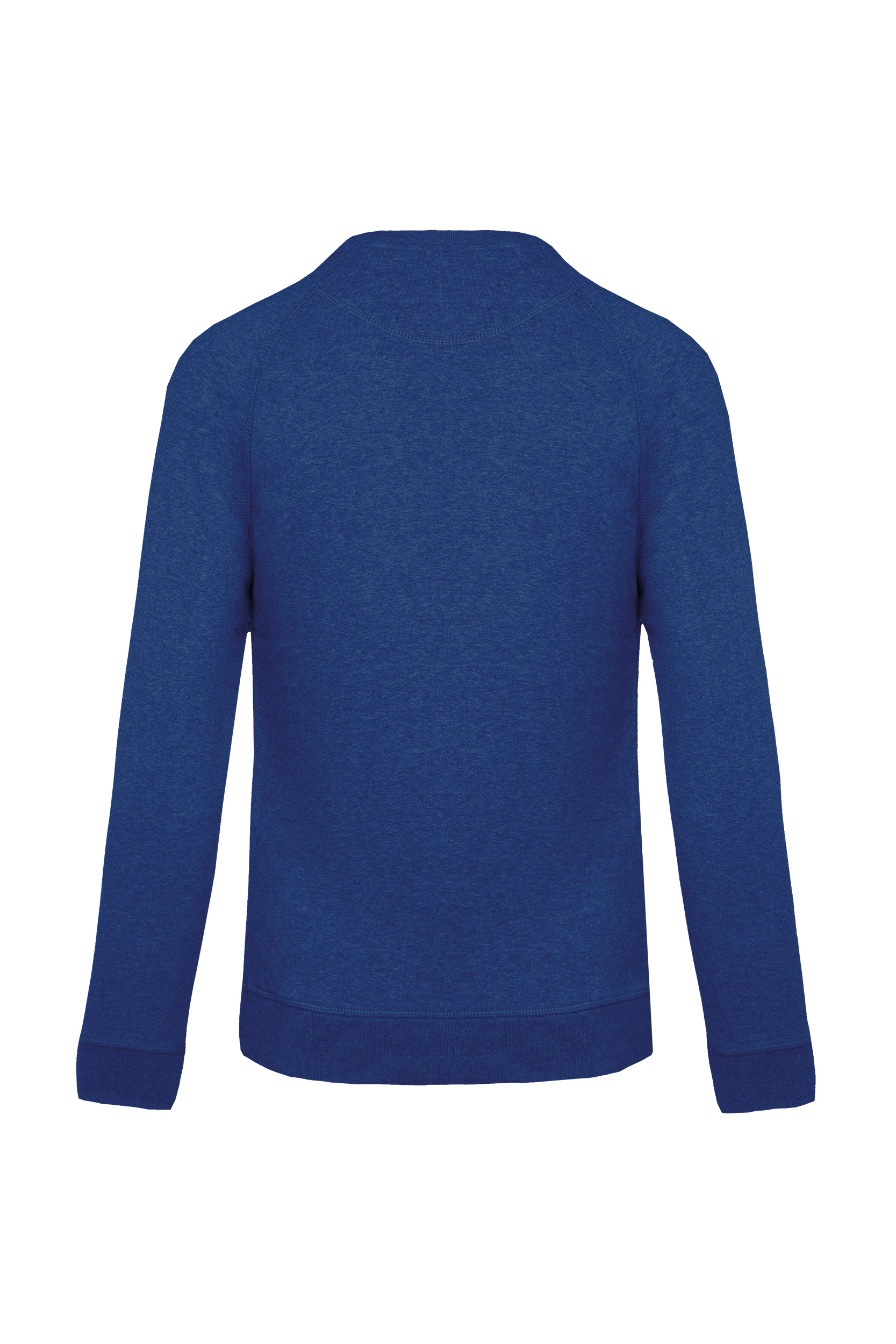 Sweat-shirt bio col rond manches raglan bleu océan