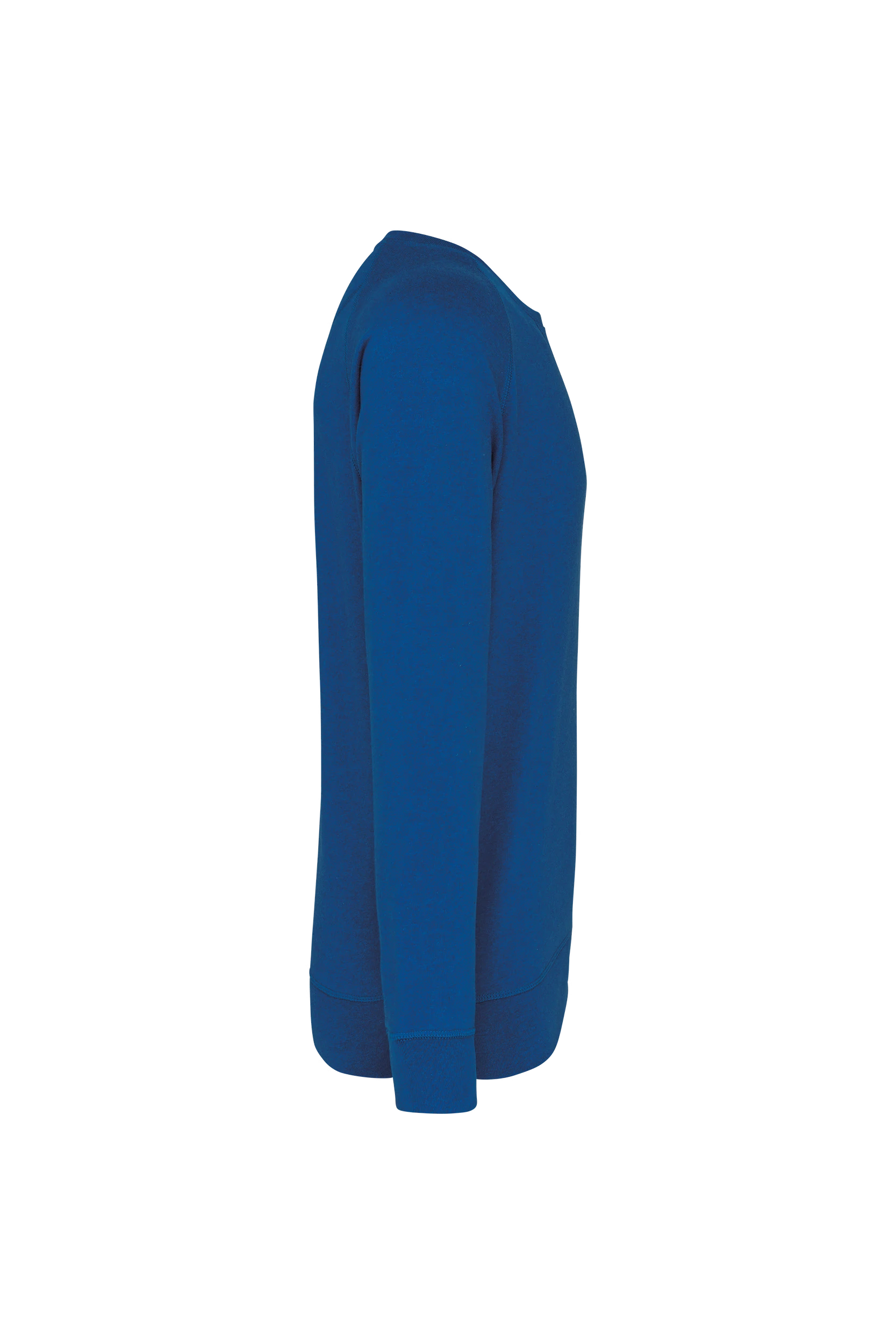 Sweat-shirt bio col rond manches raglan bleu océan