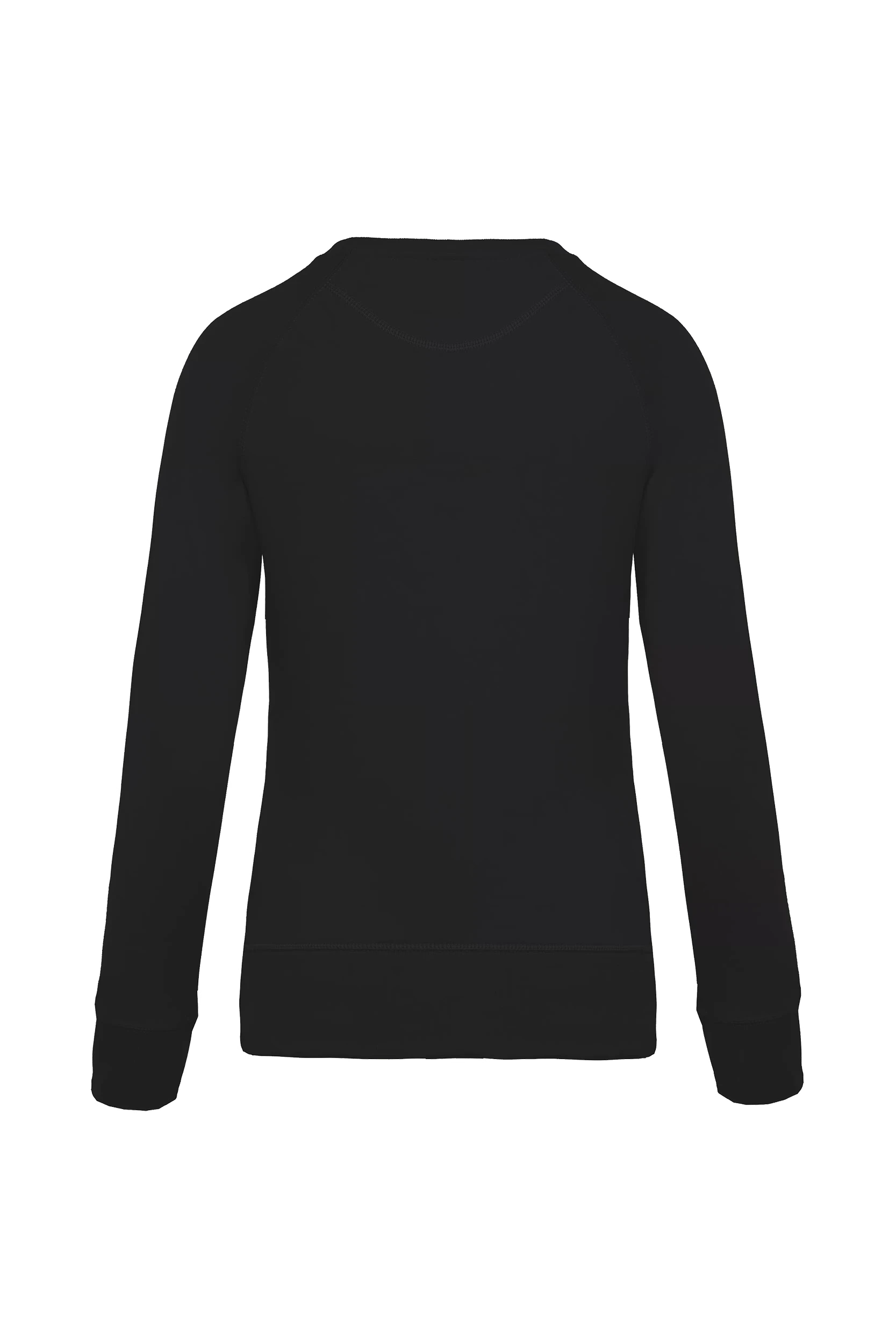 Sweat-shirt bio col rond manches raglan noir
