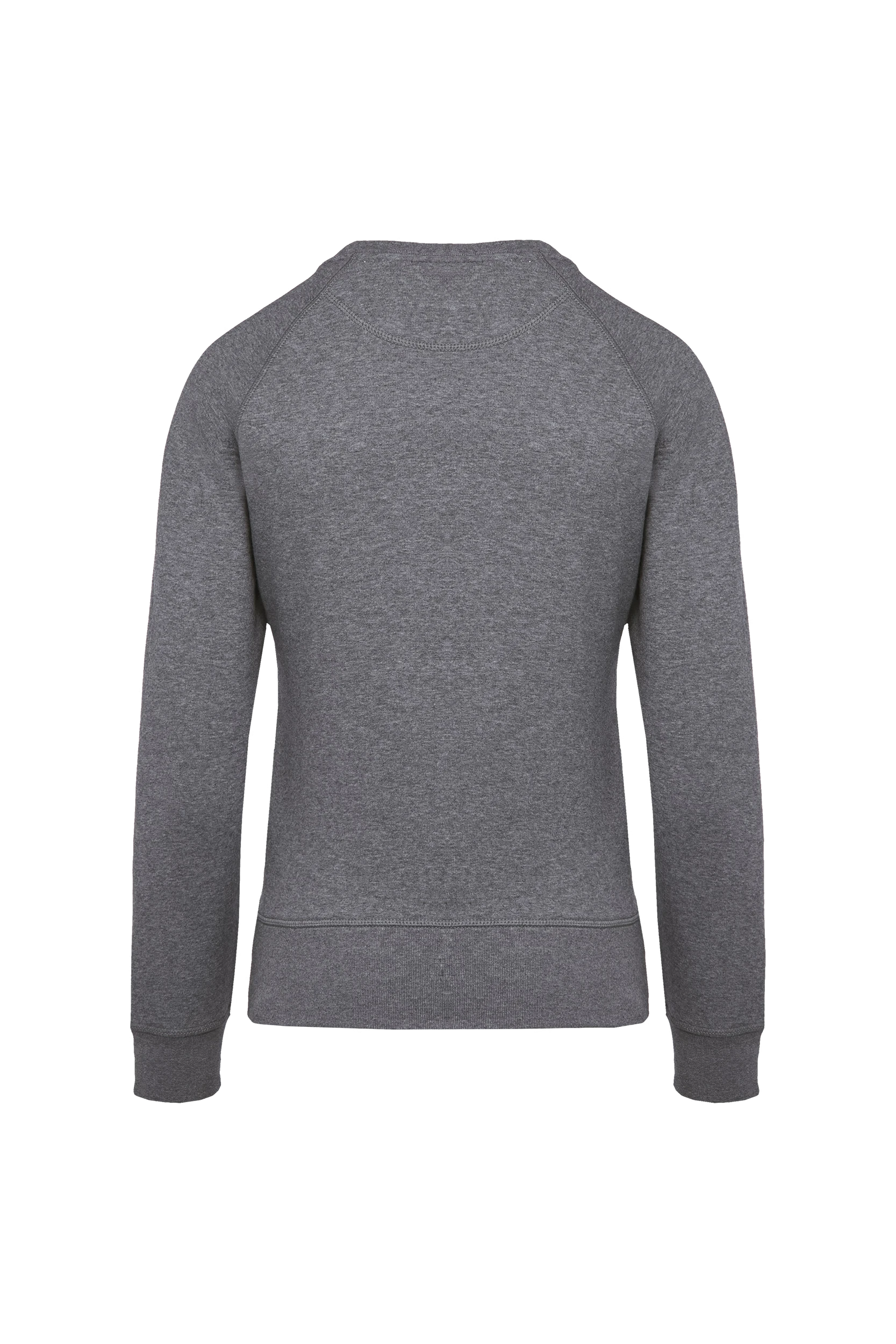 Sweat-shirt bio col rond manches raglan gris