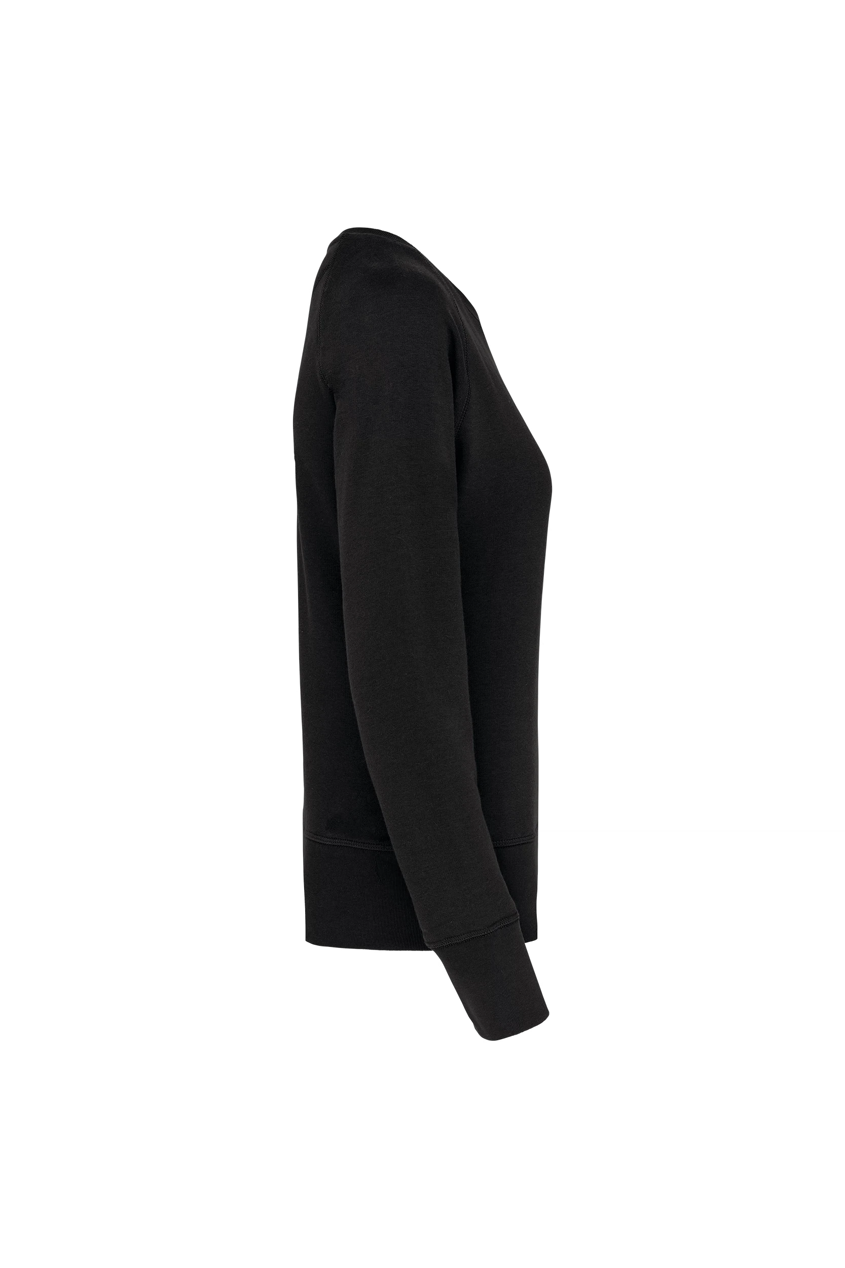 Sweat-shirt bio col rond manches raglan noir