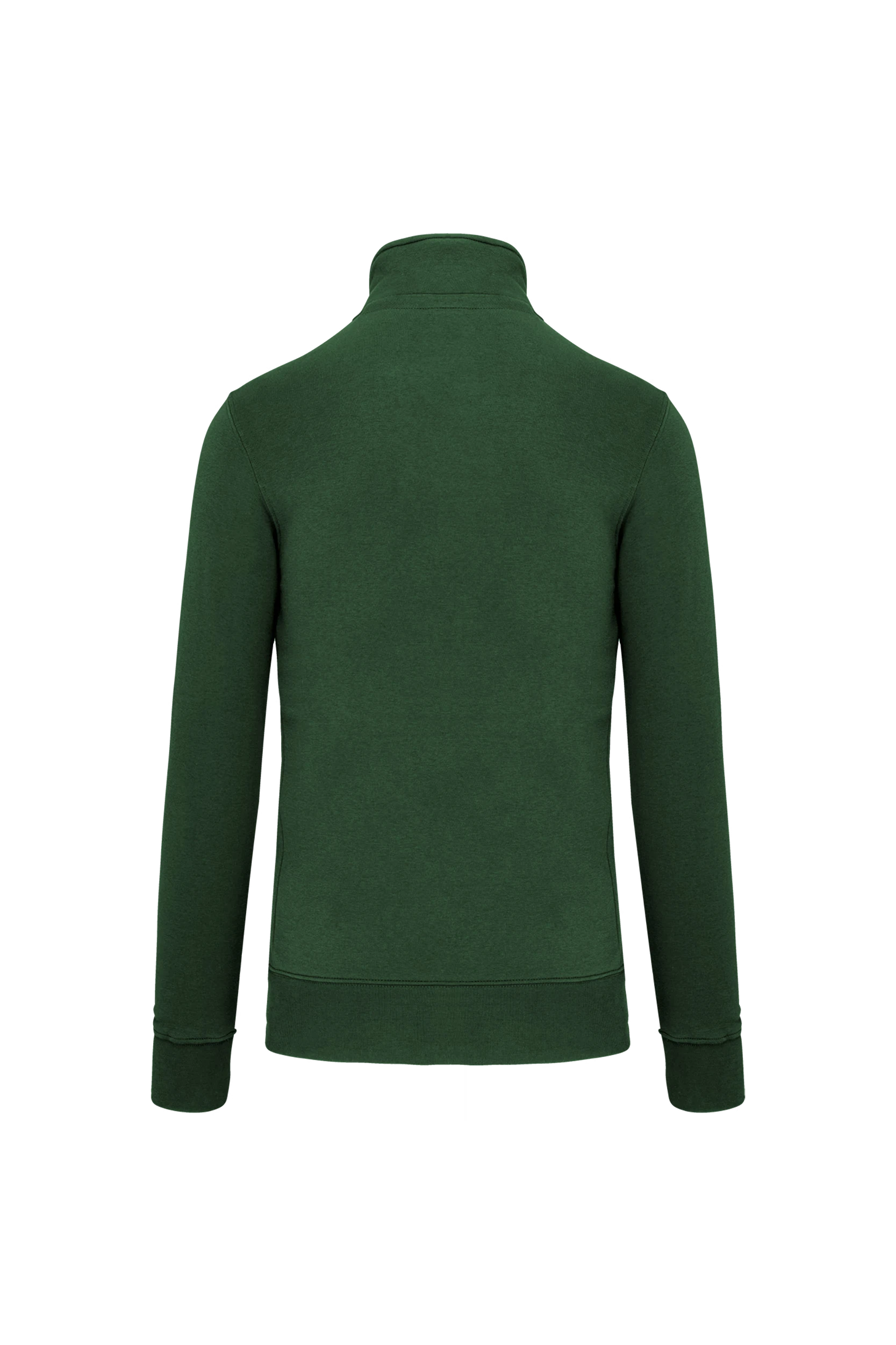 Sweat-shirt col zippé vert forêt