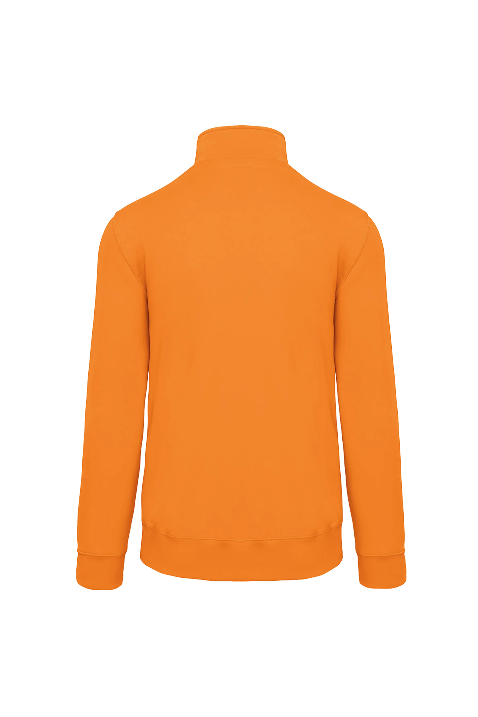 Sweat-shirt col zippé orange