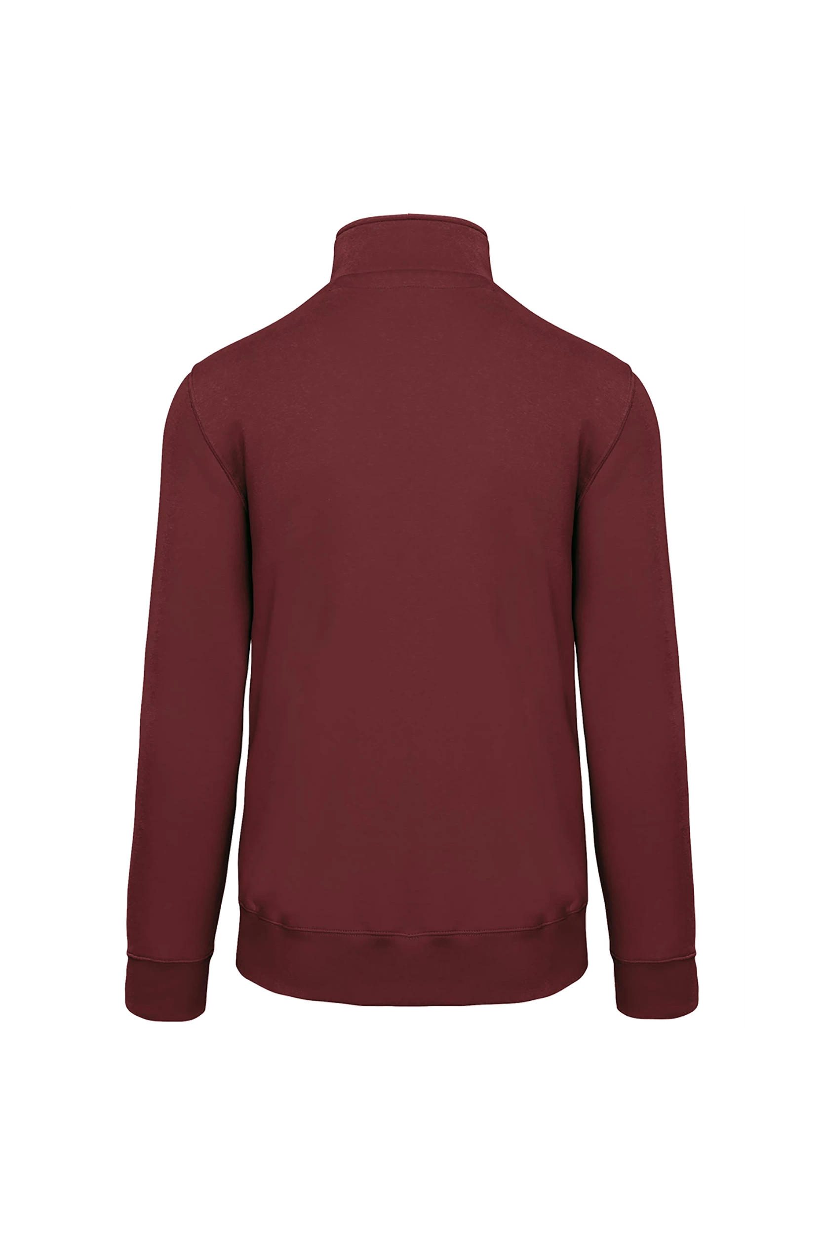 Sweat-shirt col zippé bordeaux