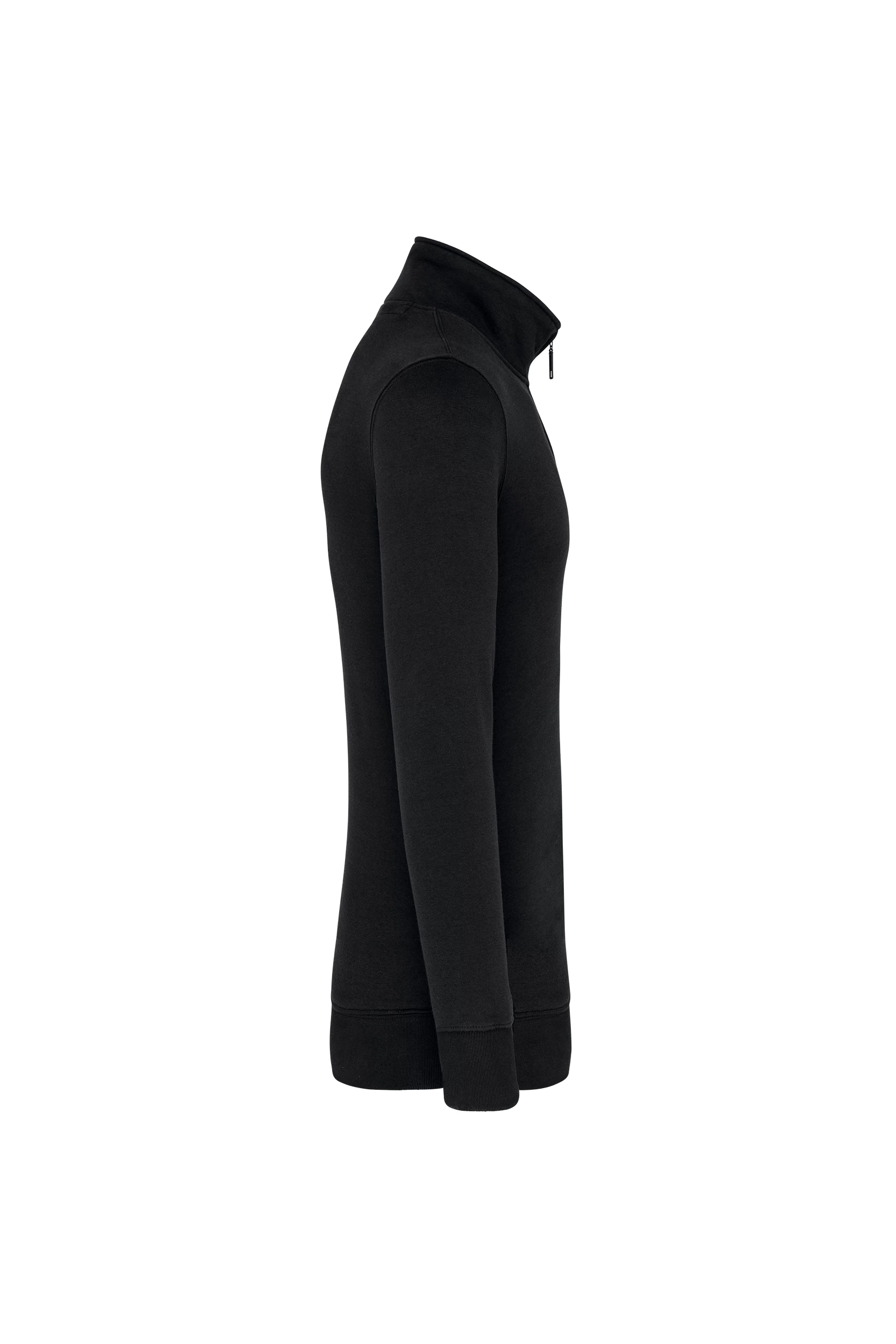 Sweat-shirt col zippé noir