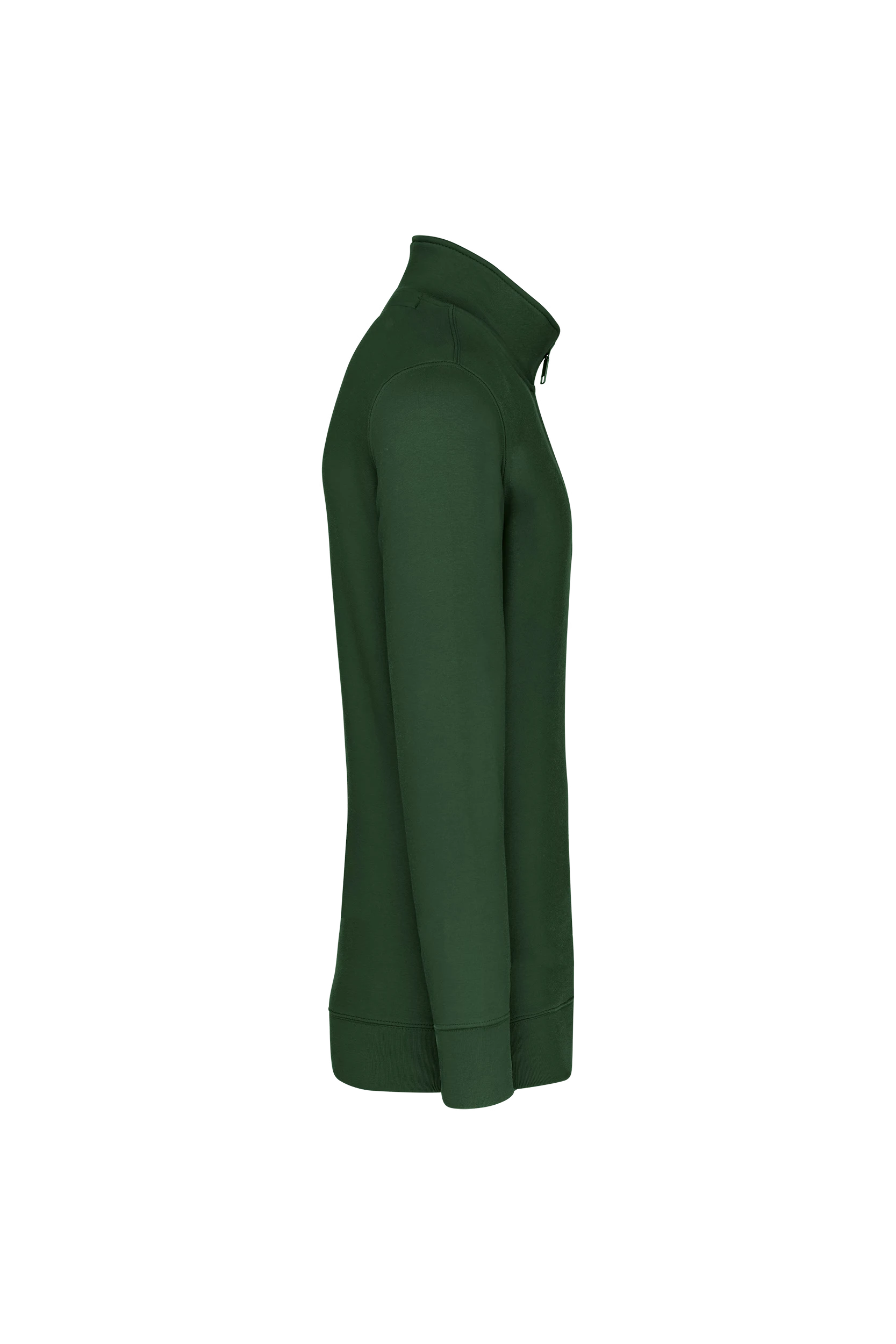 Sweat-shirt col zippé vert forêt
