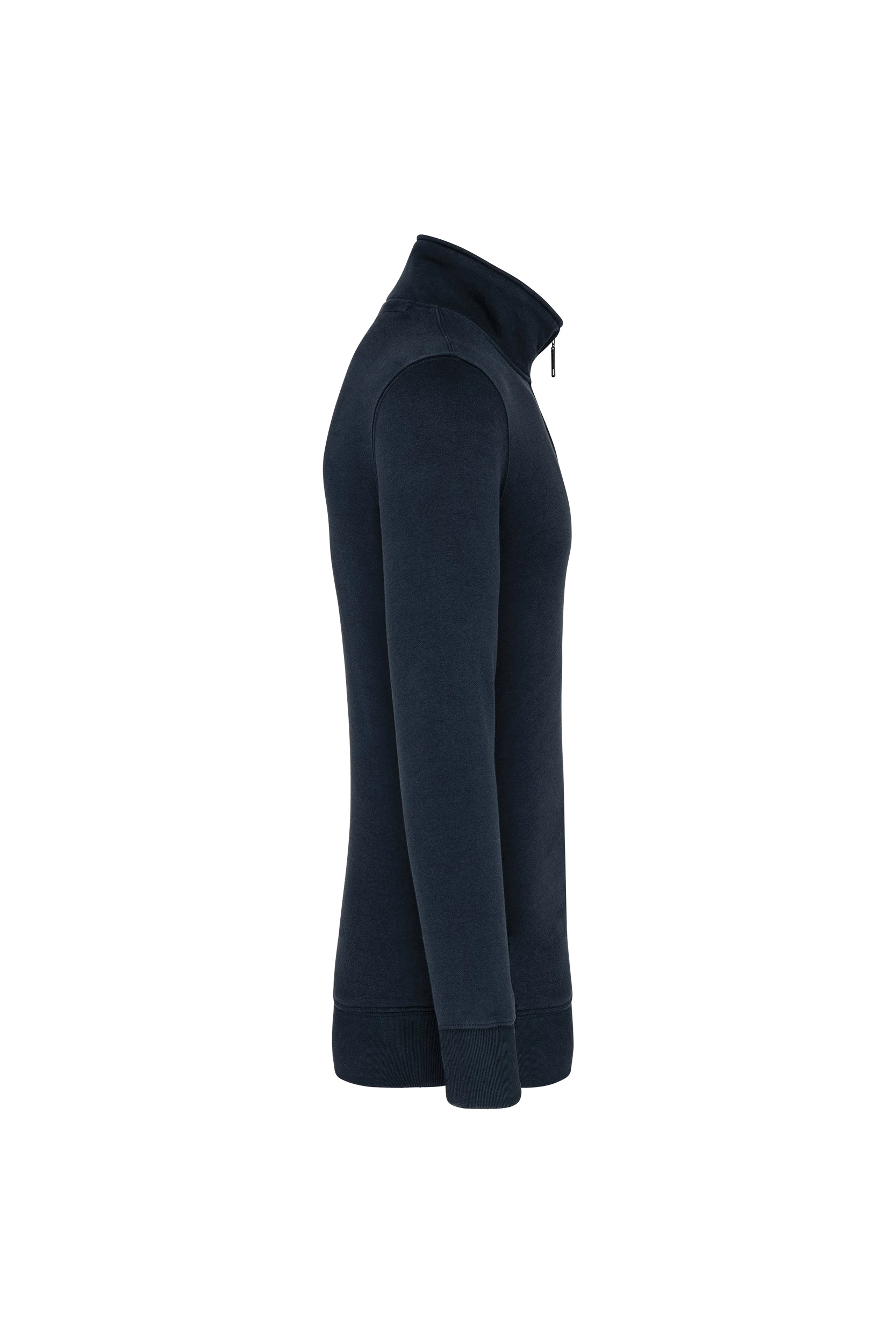 Sweat-shirt col zippé marine