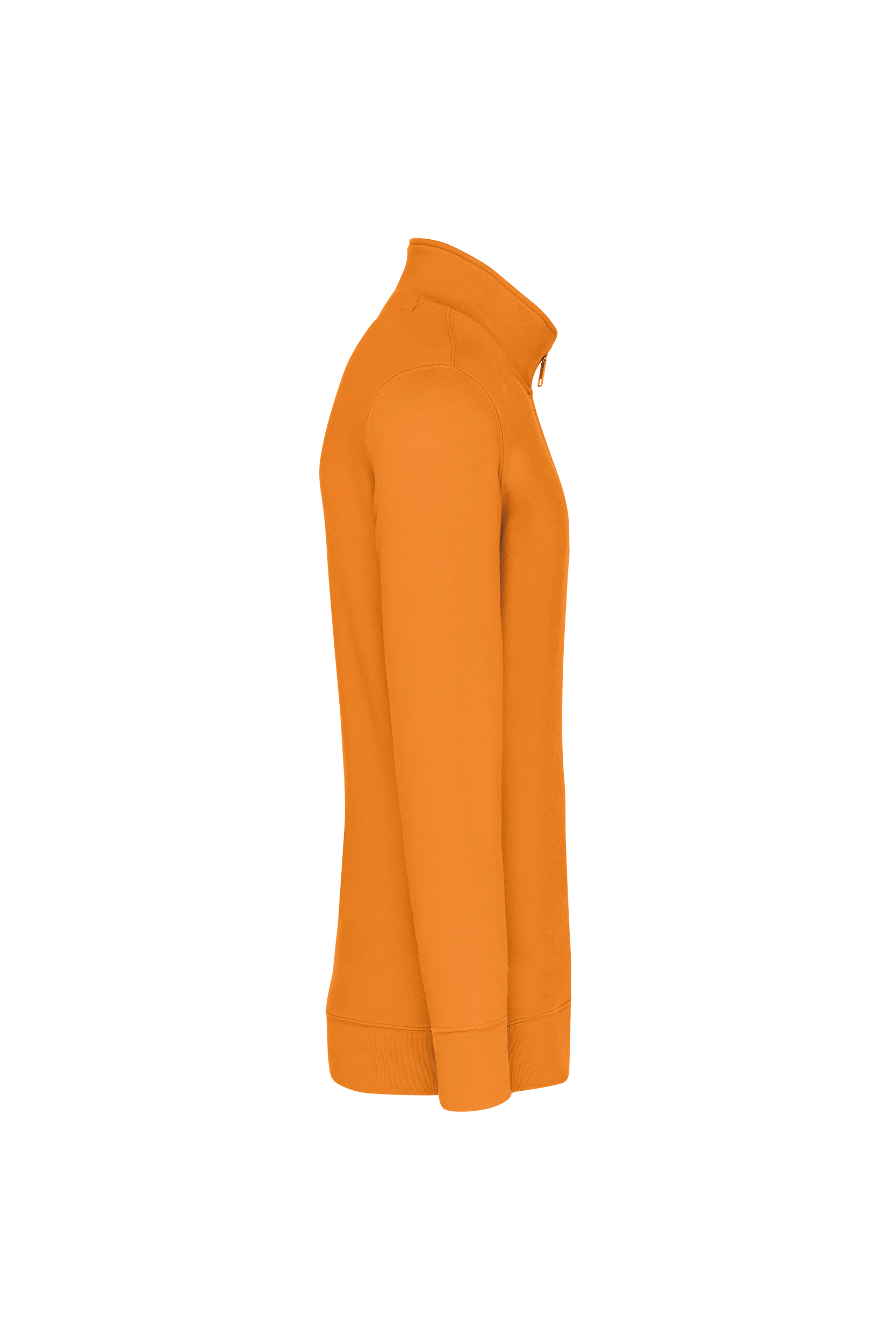Sweat-shirt col zippé orange