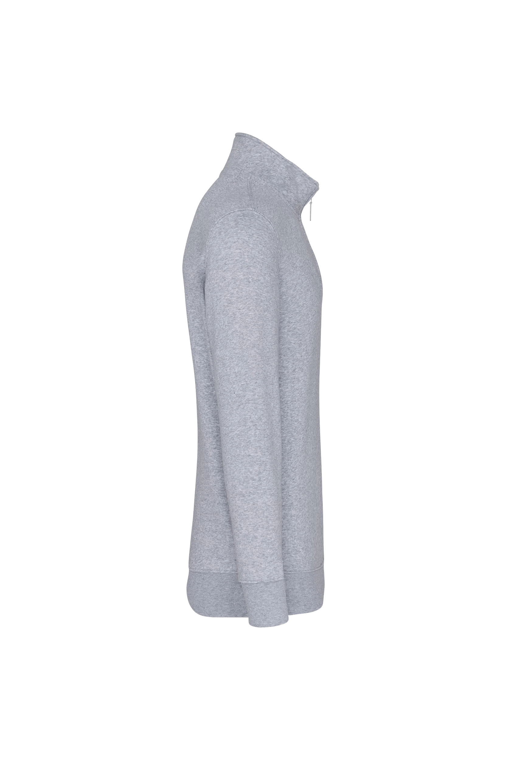 Sweat-shirt col zippé gris