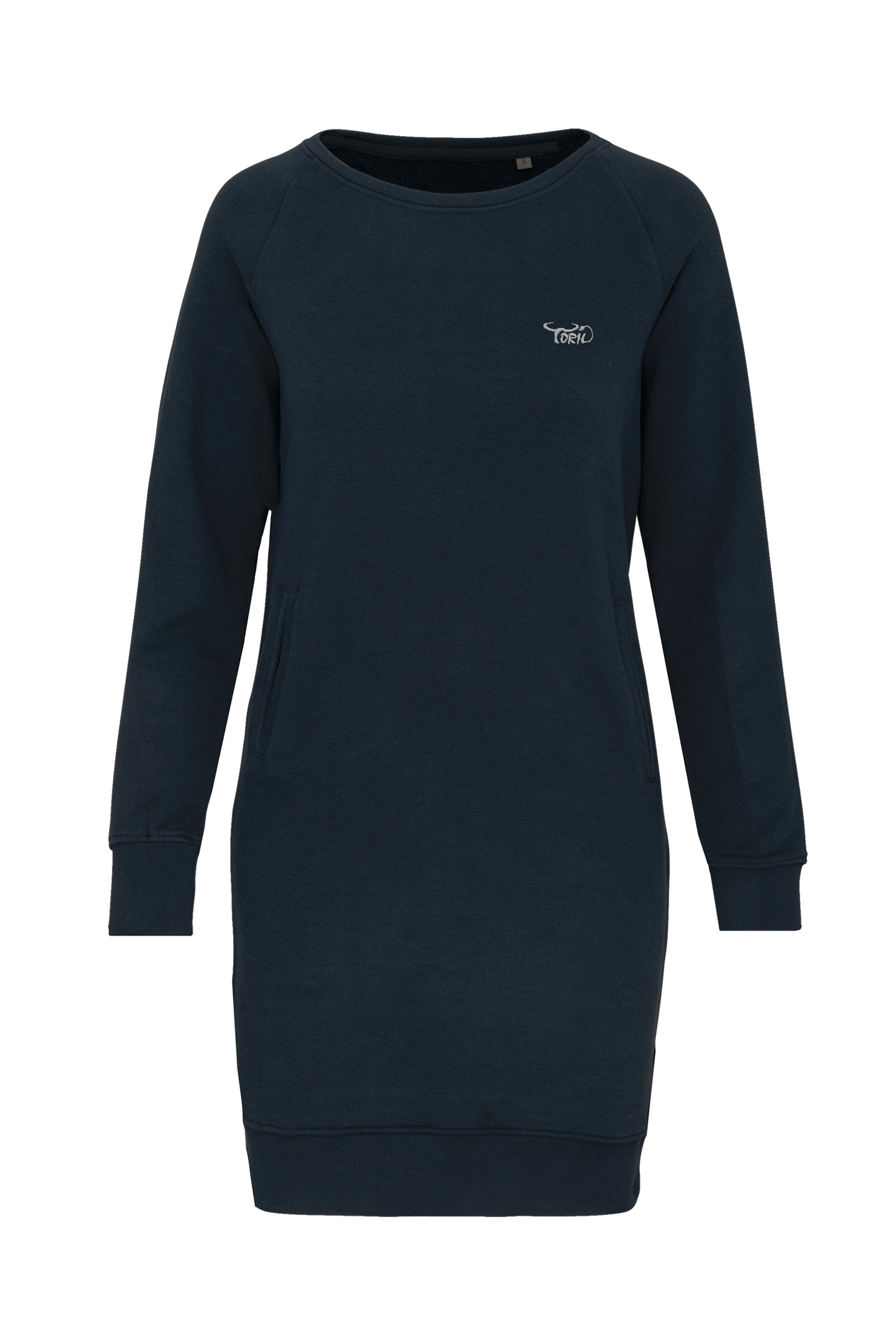Robe bio en molleton marine