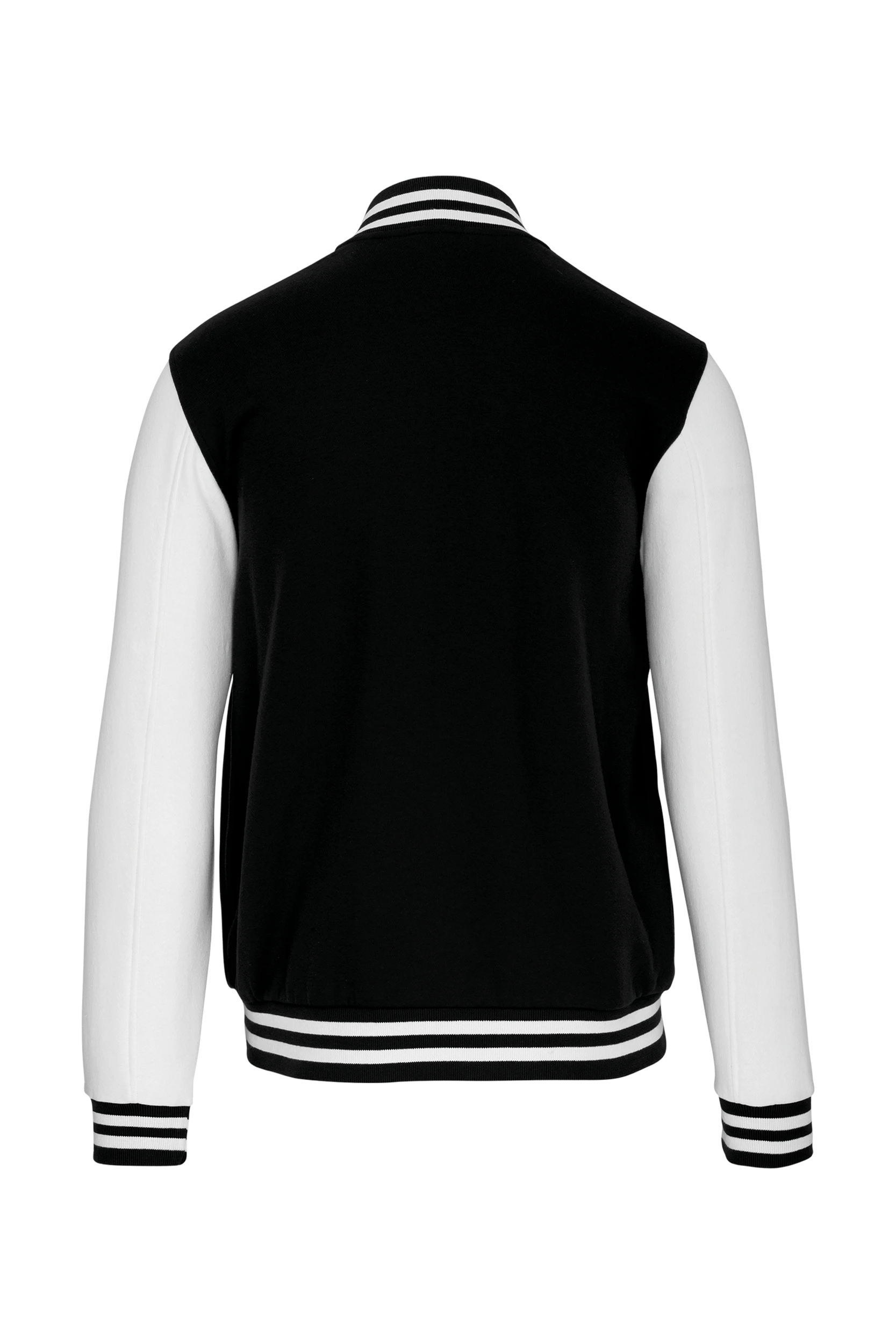 Blouson molleton teddy unisexe noir et blanc