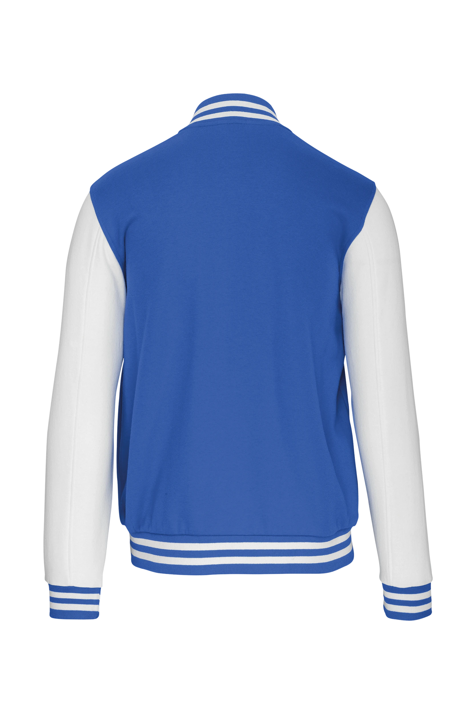 Blouson molleton teddy unisexe bleu et blanc