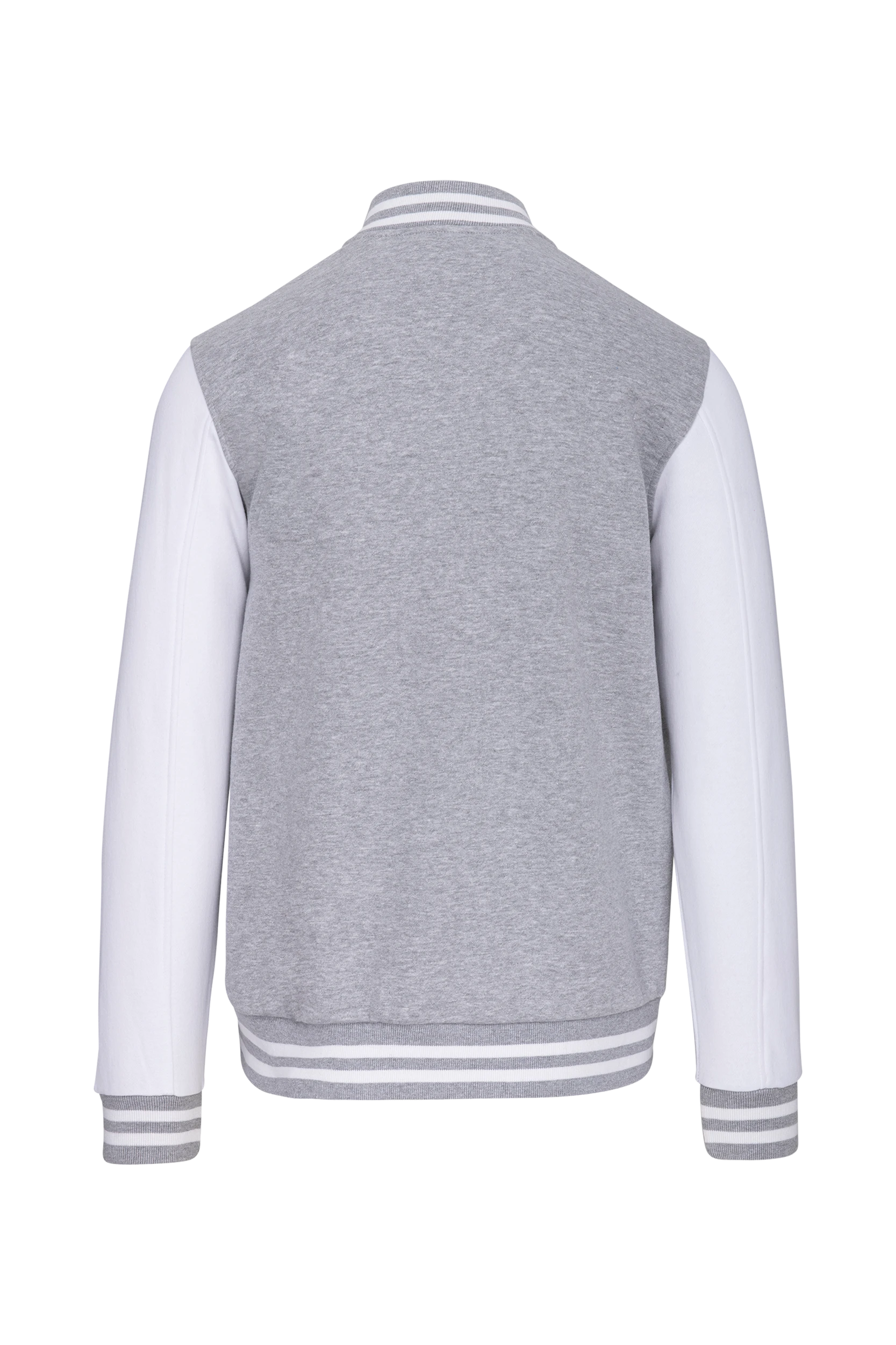 Blouson molleton teddy unisexe gris et blanc
