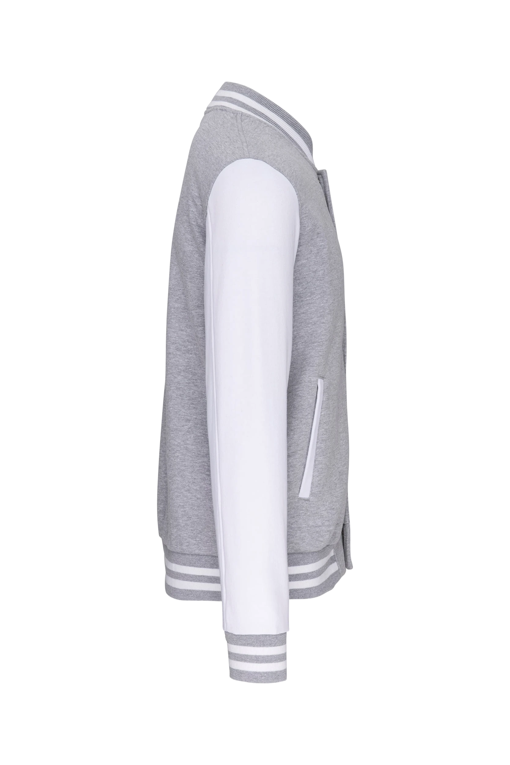Blouson molleton teddy unisexe gris et blanc
