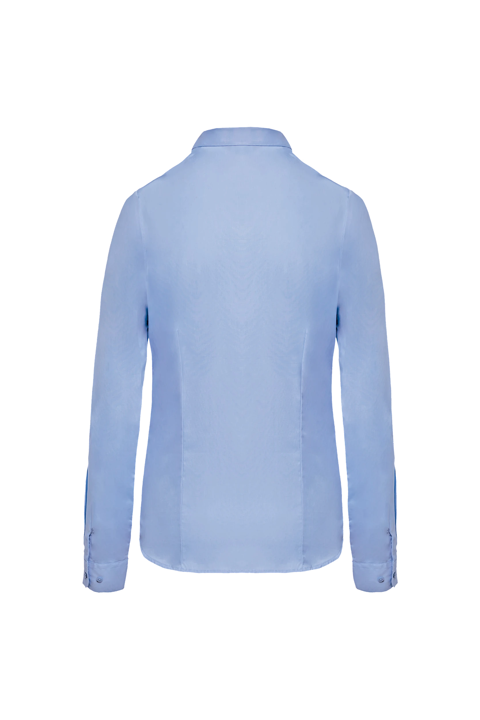 Chemise popeline manches longues bleu clair 