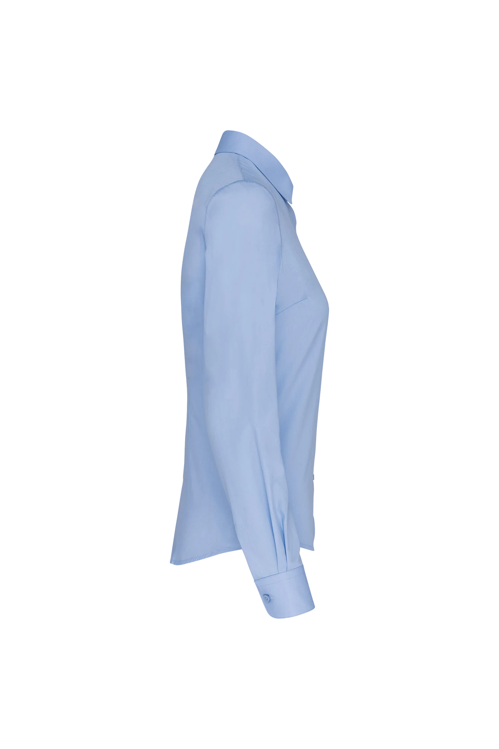 Chemise popeline manches longues bleu clair 
