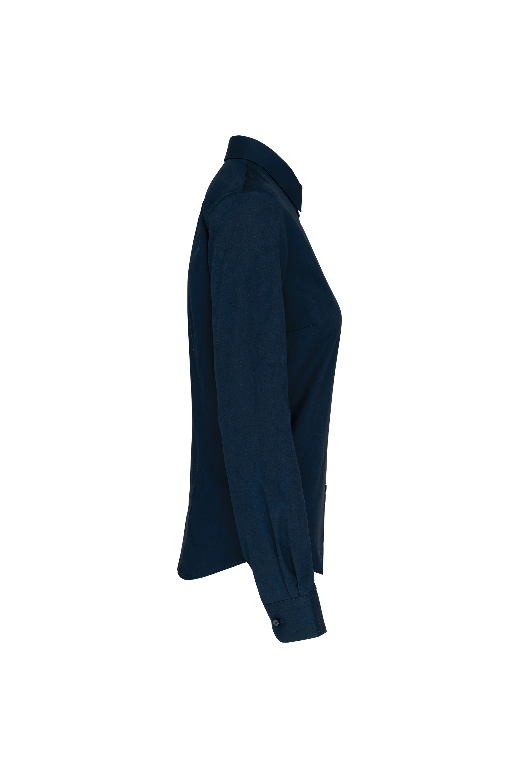 Chemise popeline manches longues marine