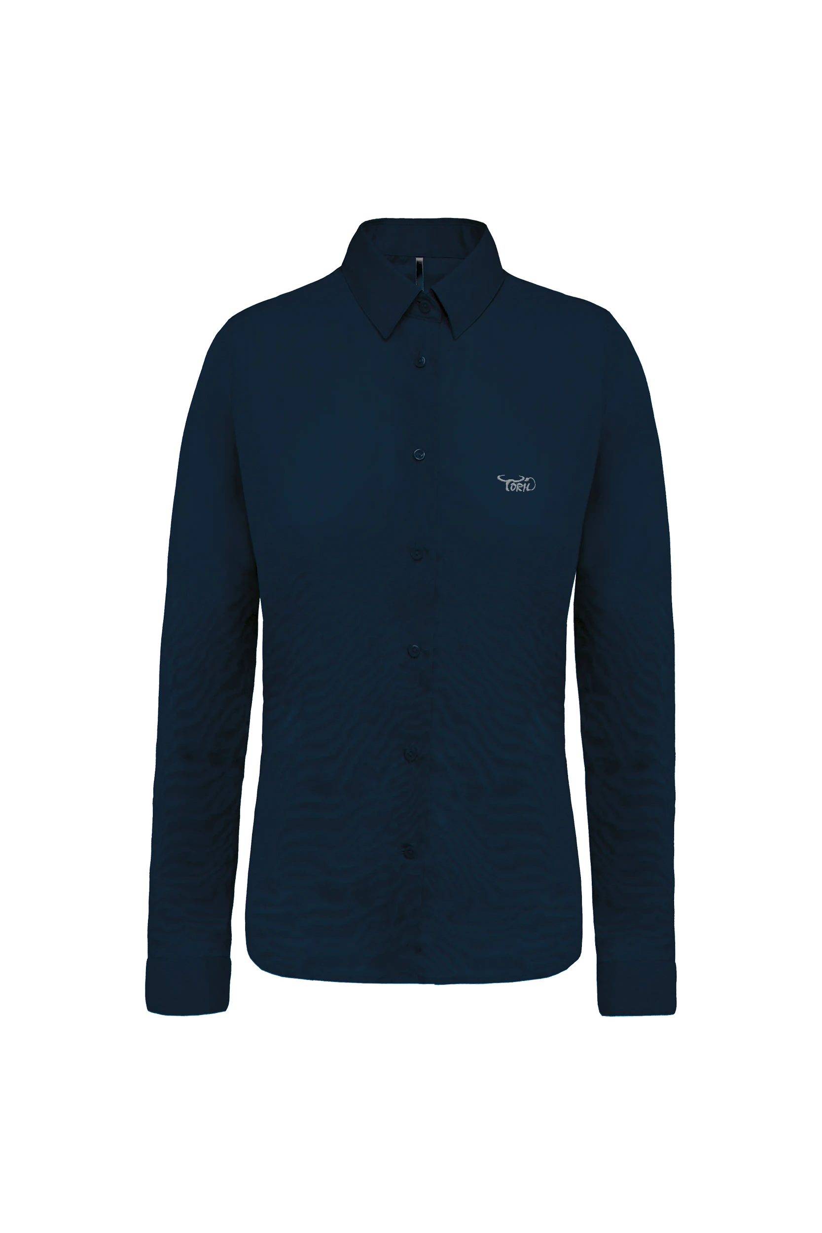 Chemise popeline manches longues marine