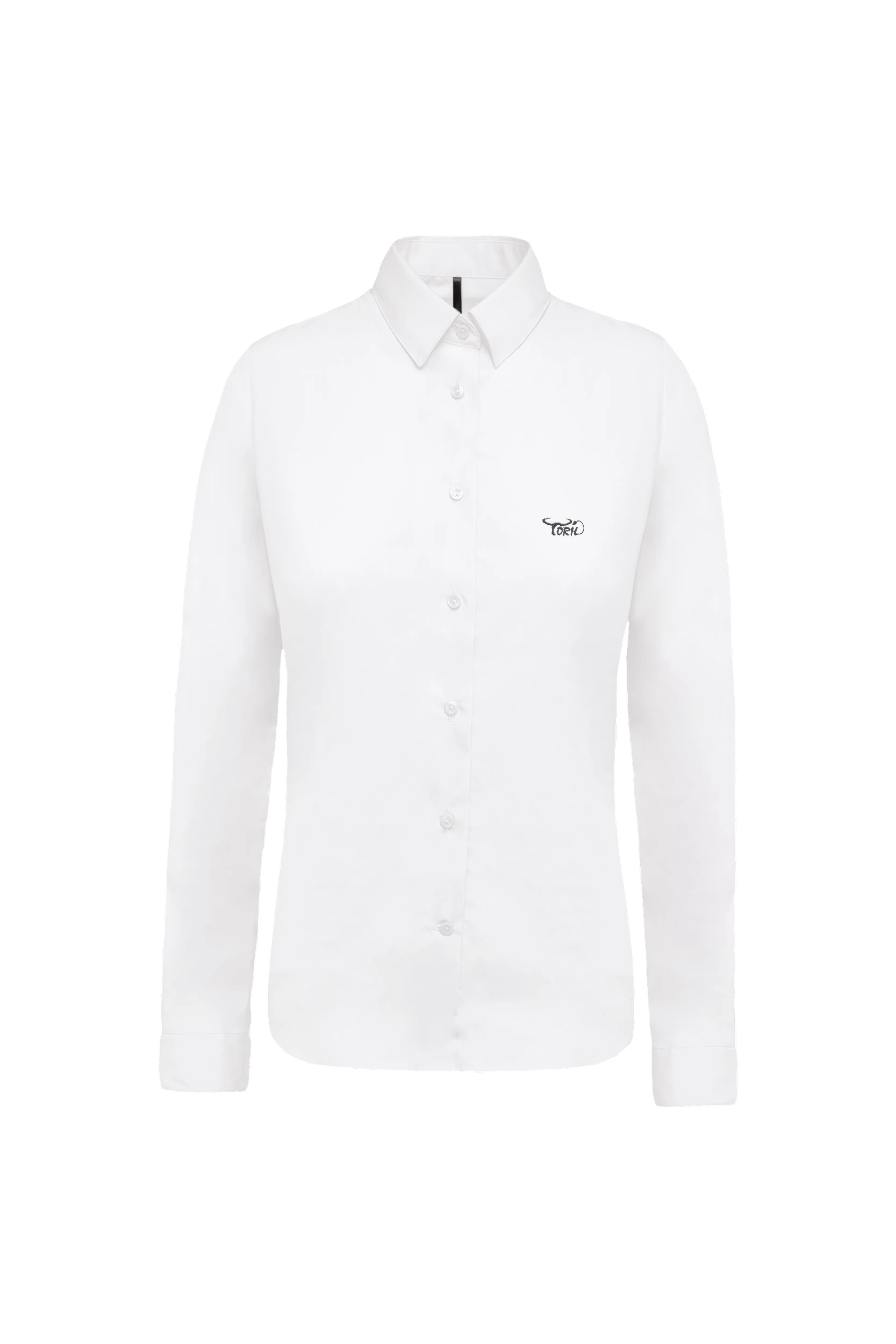 Chemise popeline manches longues blanc