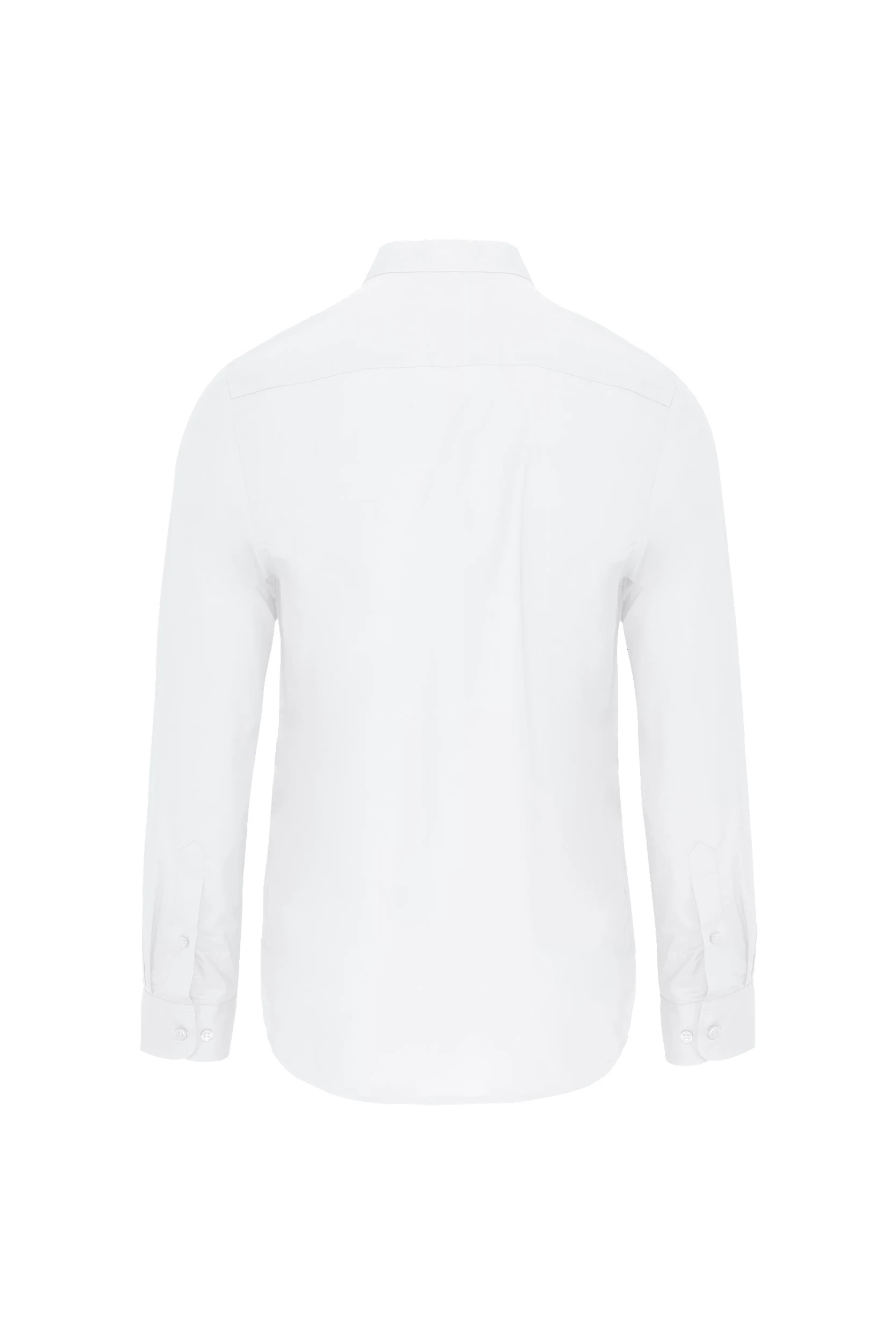 Chemise col mao manches longues blanc