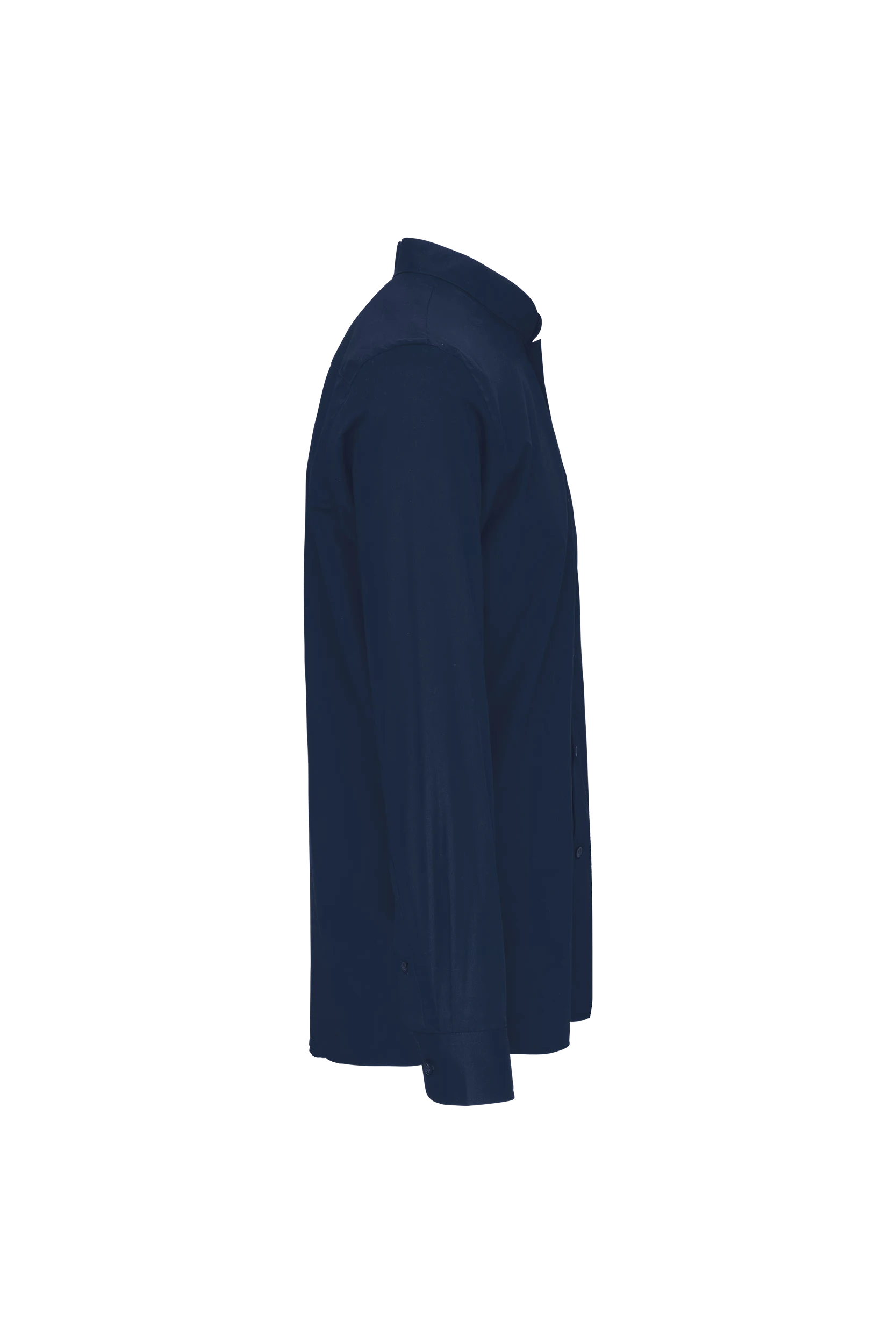 Chemise col mao manches longues marine