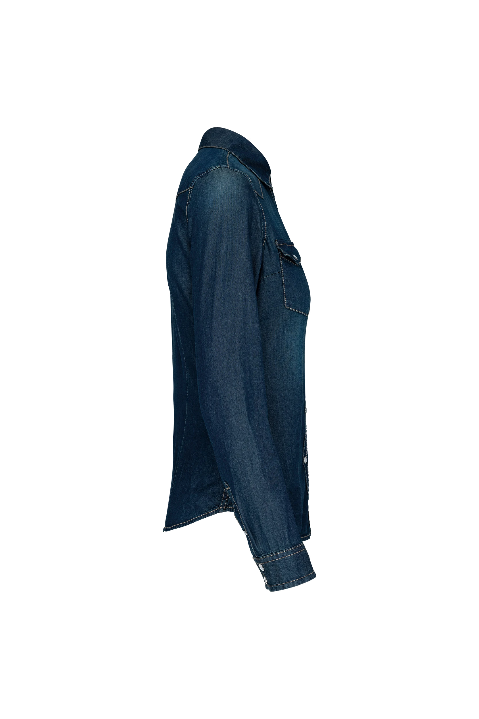 Chemise denim manches longues