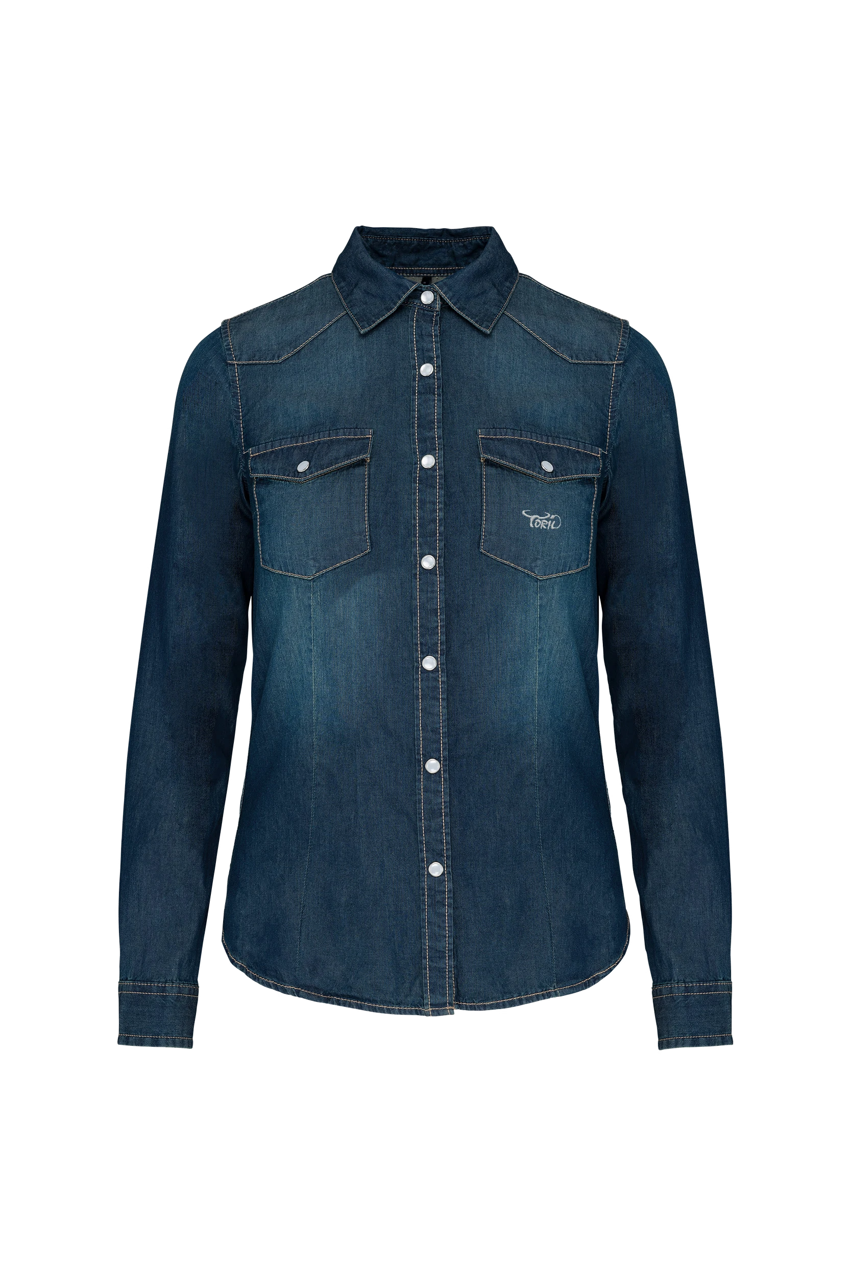 Chemise denim manches longues