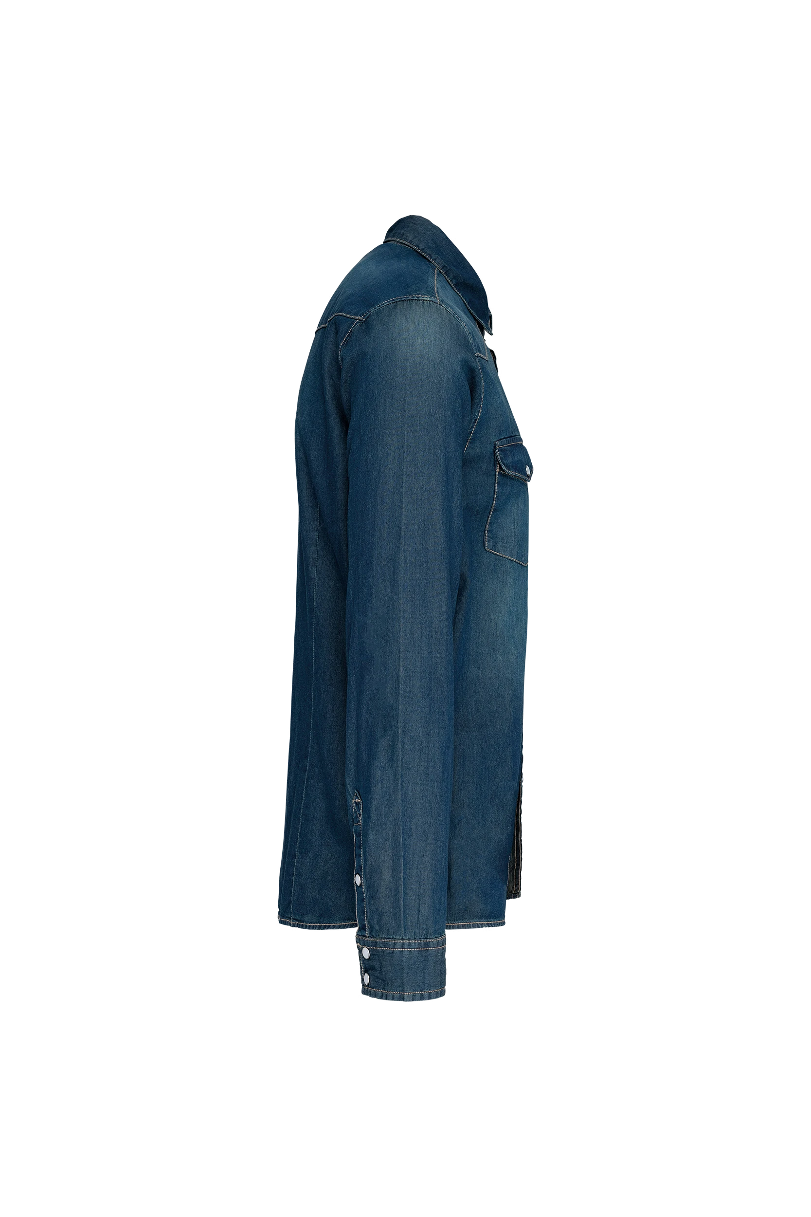 Chemise denim manches longues