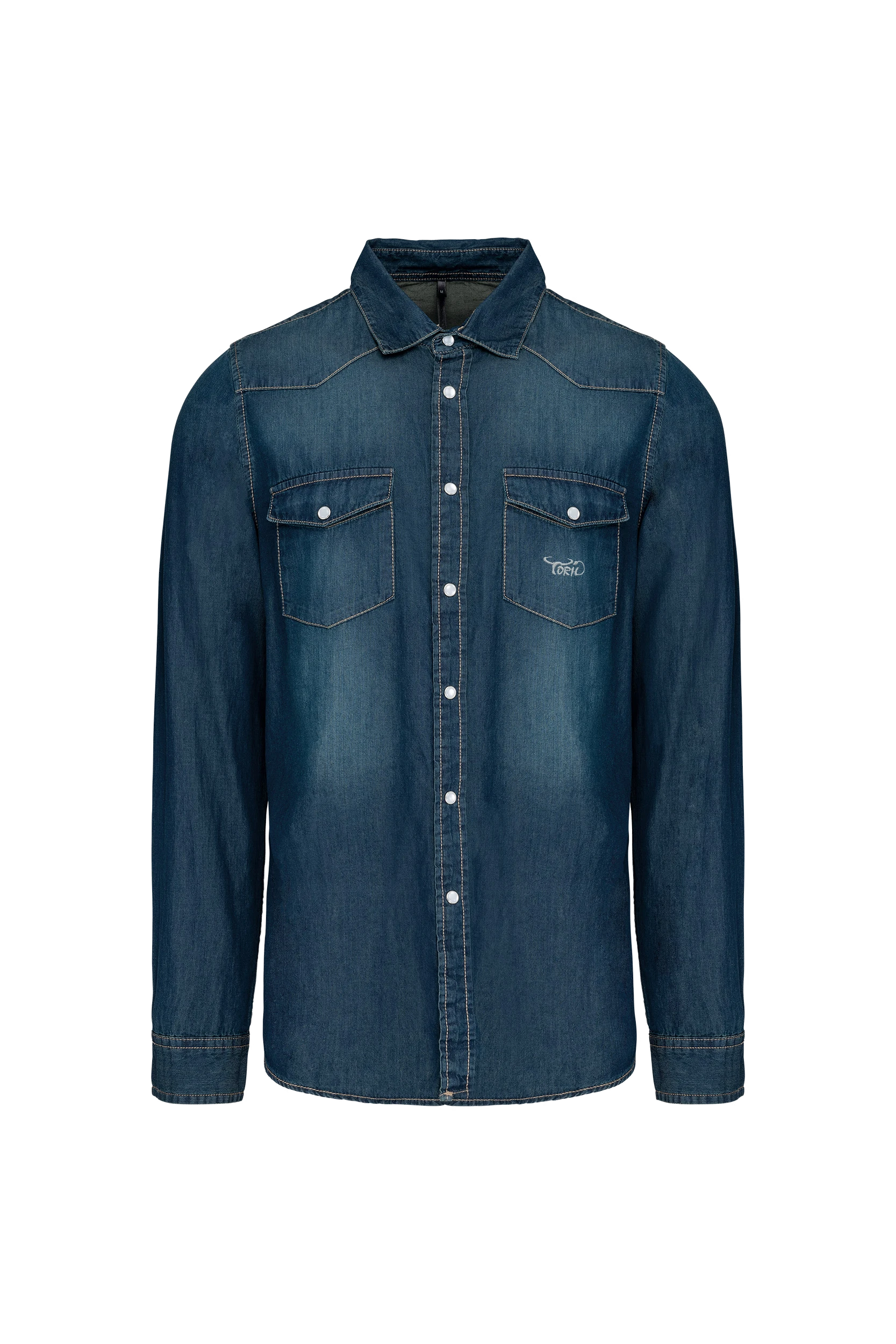 Chemise denim manches longues