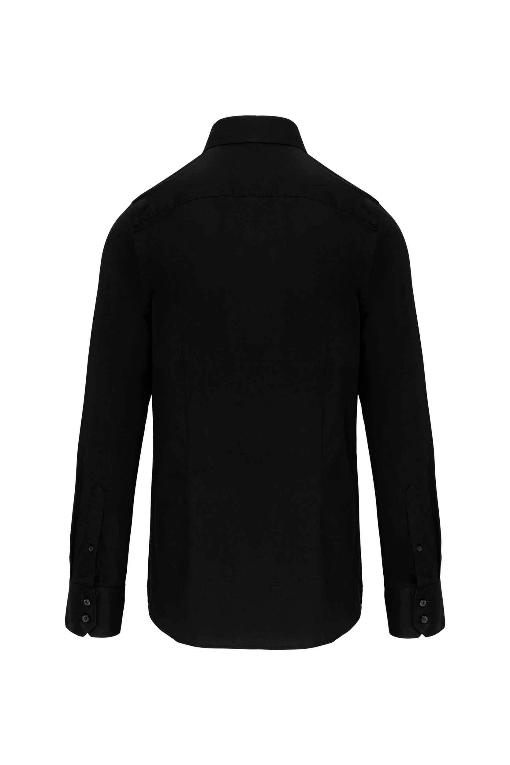 Chemise ajustée manches longues noir